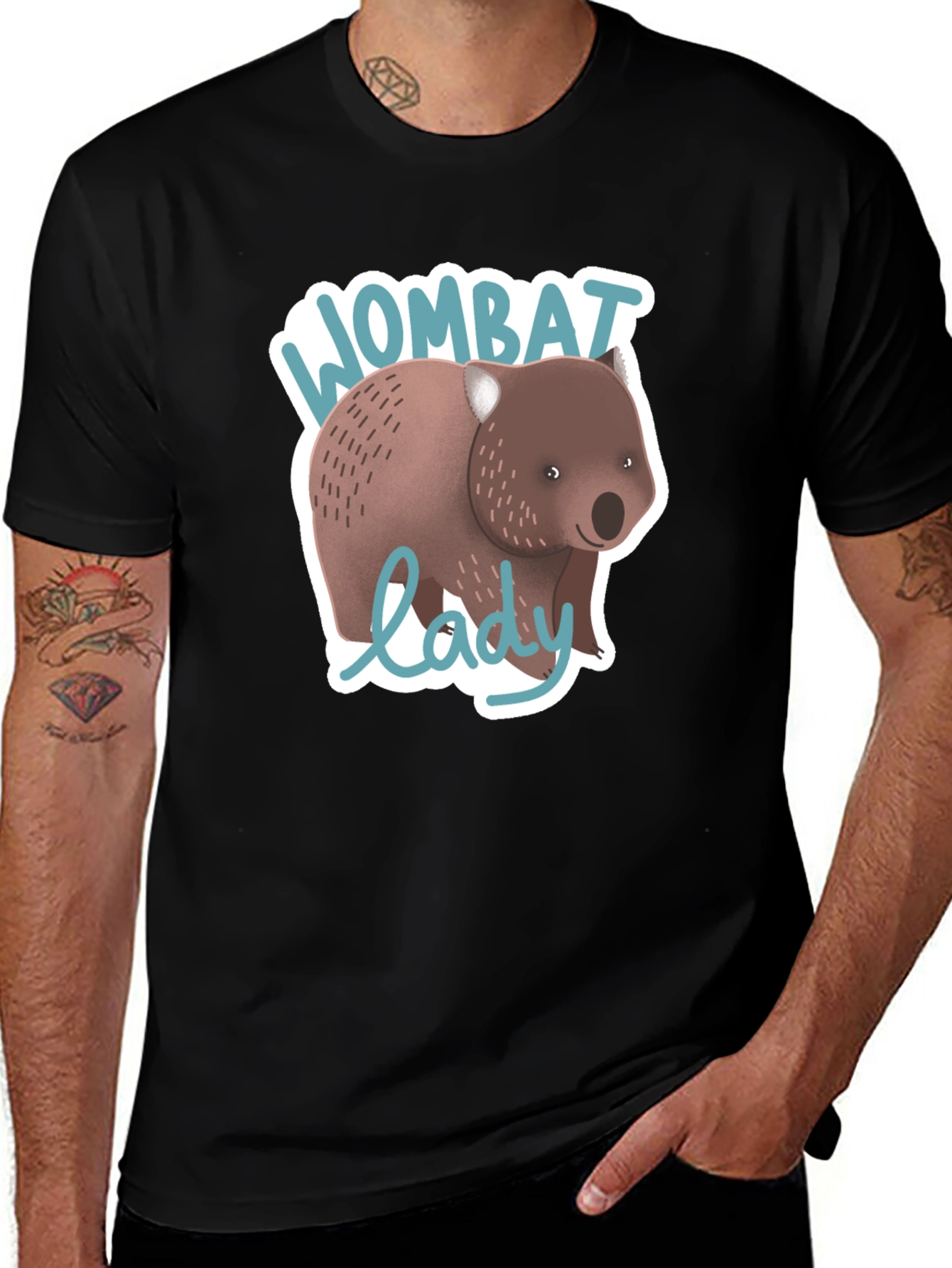 Variant 24 of Wombat Lady T-Shirt - Cute Animal Tee