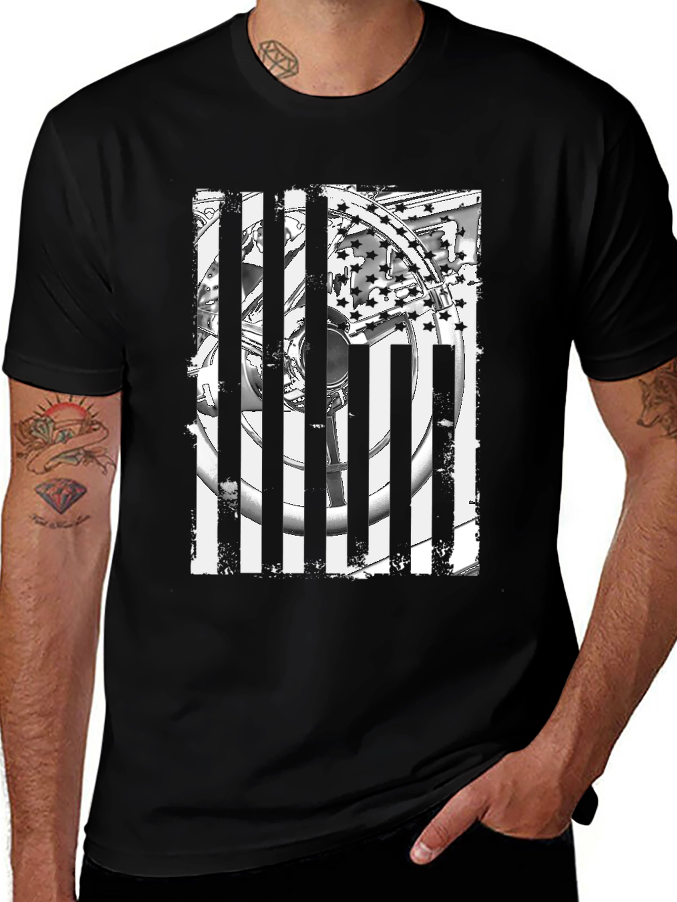 Variant 16 of Patriotic Wheel T-Shirt