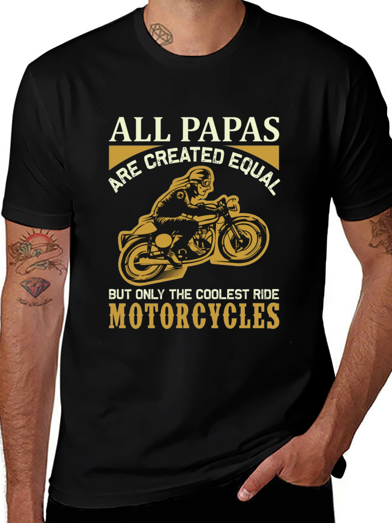 Variant 26 of Cool Papa Motorcycle T-Shirt - Ride in Style
