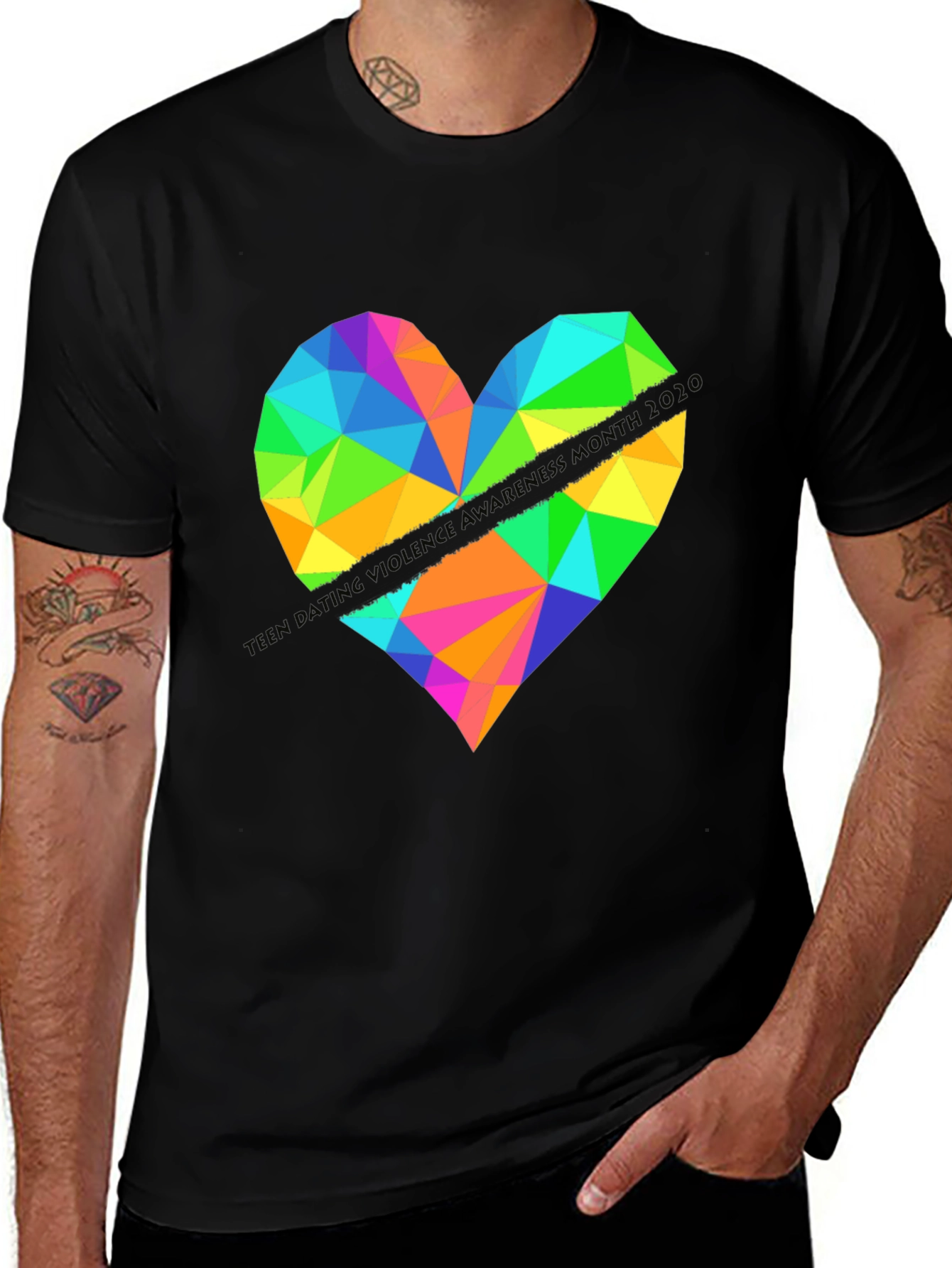 Geometric Heart Graphic Tee
