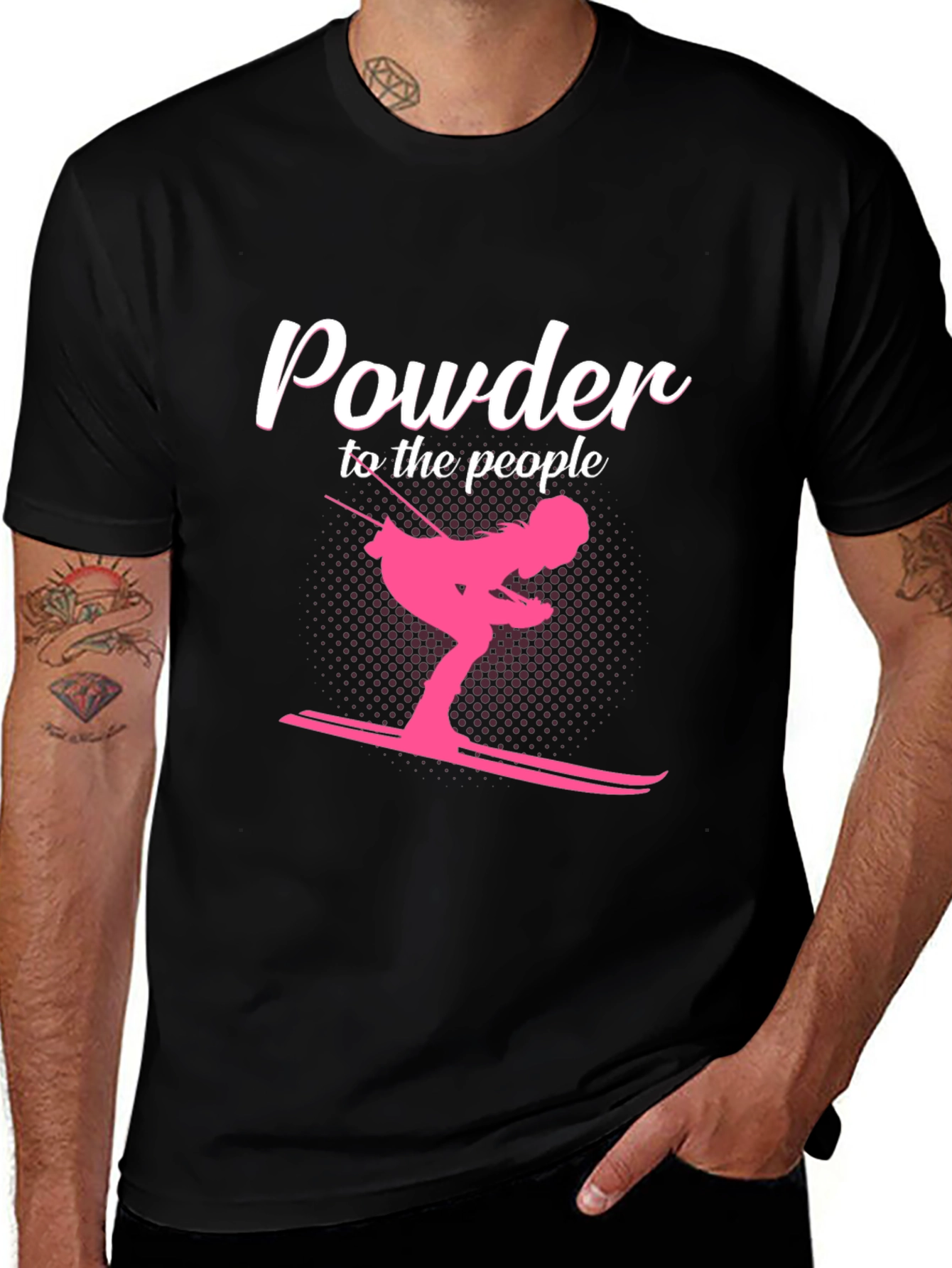 Variant 15 of Powder to the People Skiing Graphic Tee