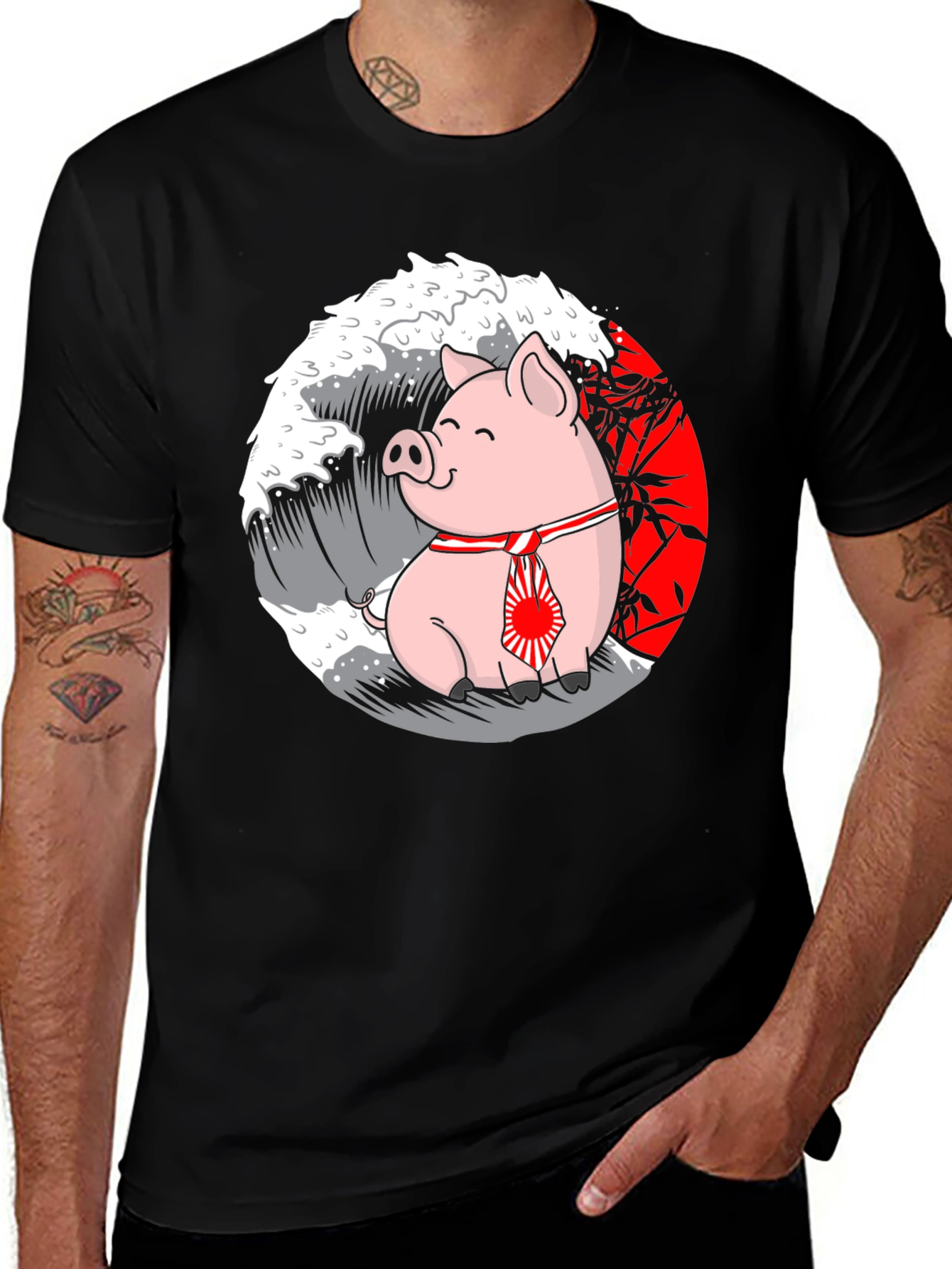 Variant 27 of Pig Japanese Wave T-Shirt