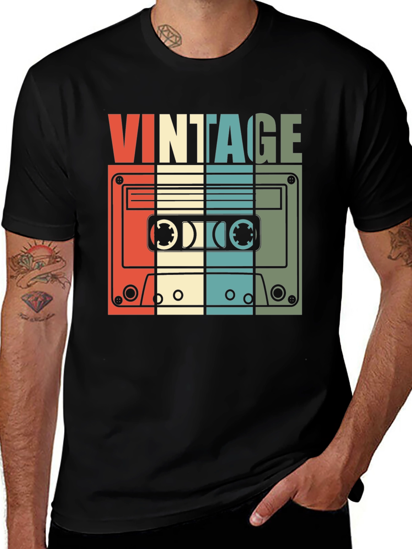 Variant 29 of Vintage Cassette Tape T-Shirt - Retro Music Tee