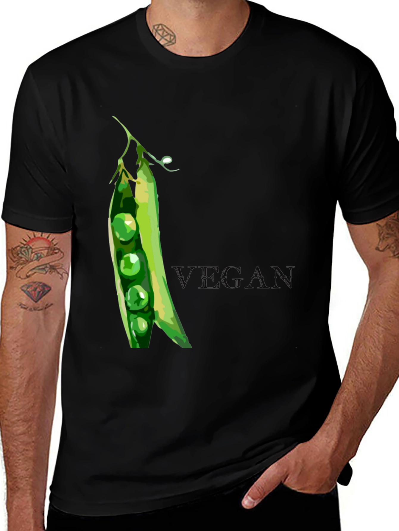 Variant 8 of Vegan Pea Pod Graphic T-Shirt