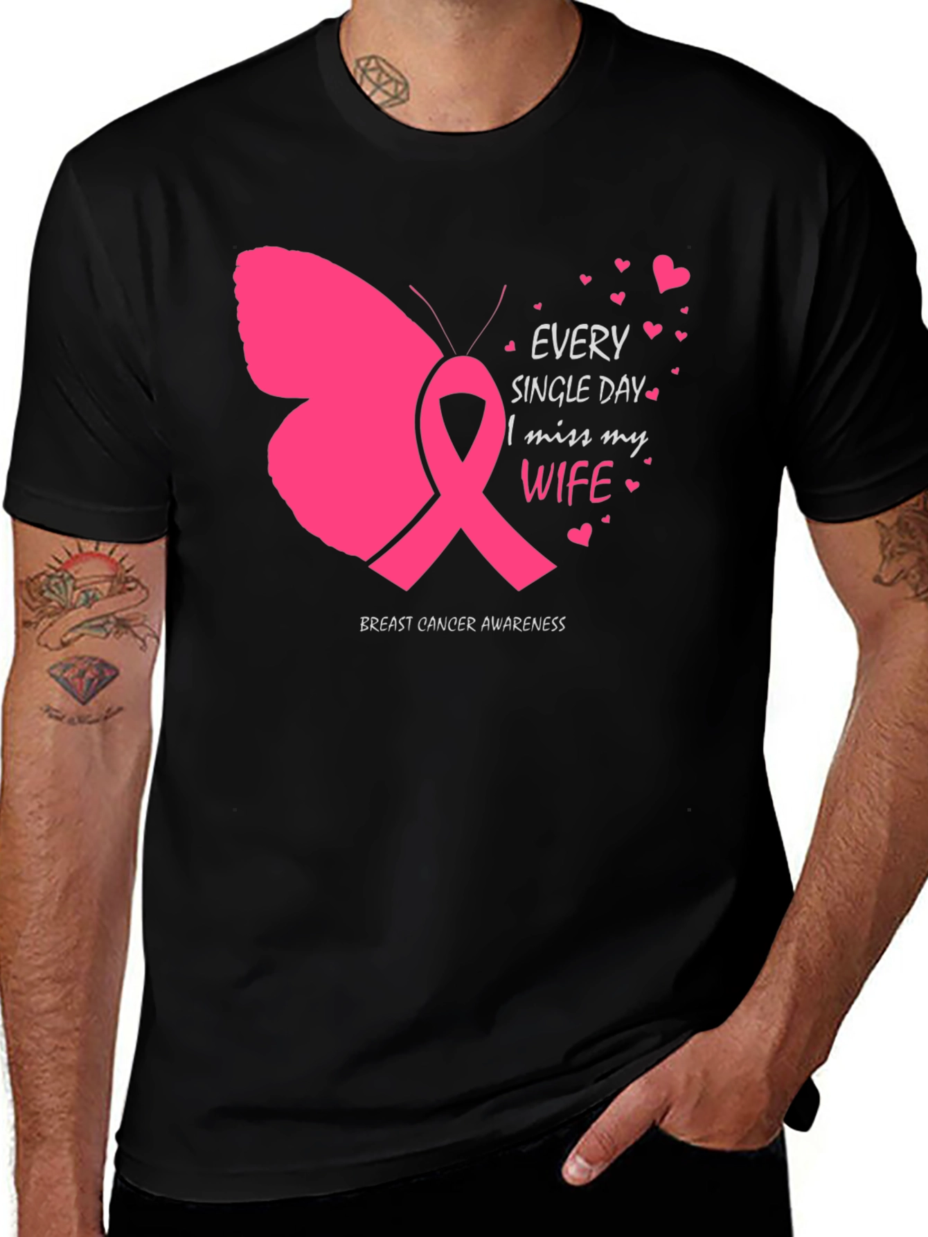 Breast Cancer Awareness I Miss My Wife T-Shirt