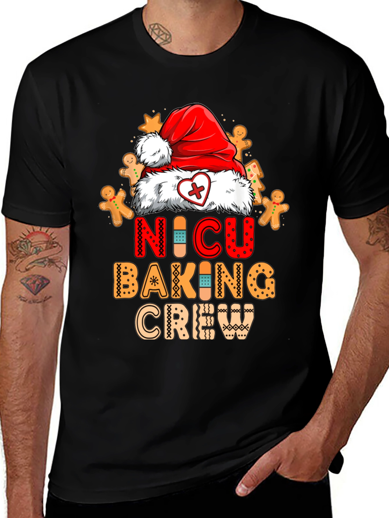 NICU Baking Crew Christmas Graphic T-Shirt
