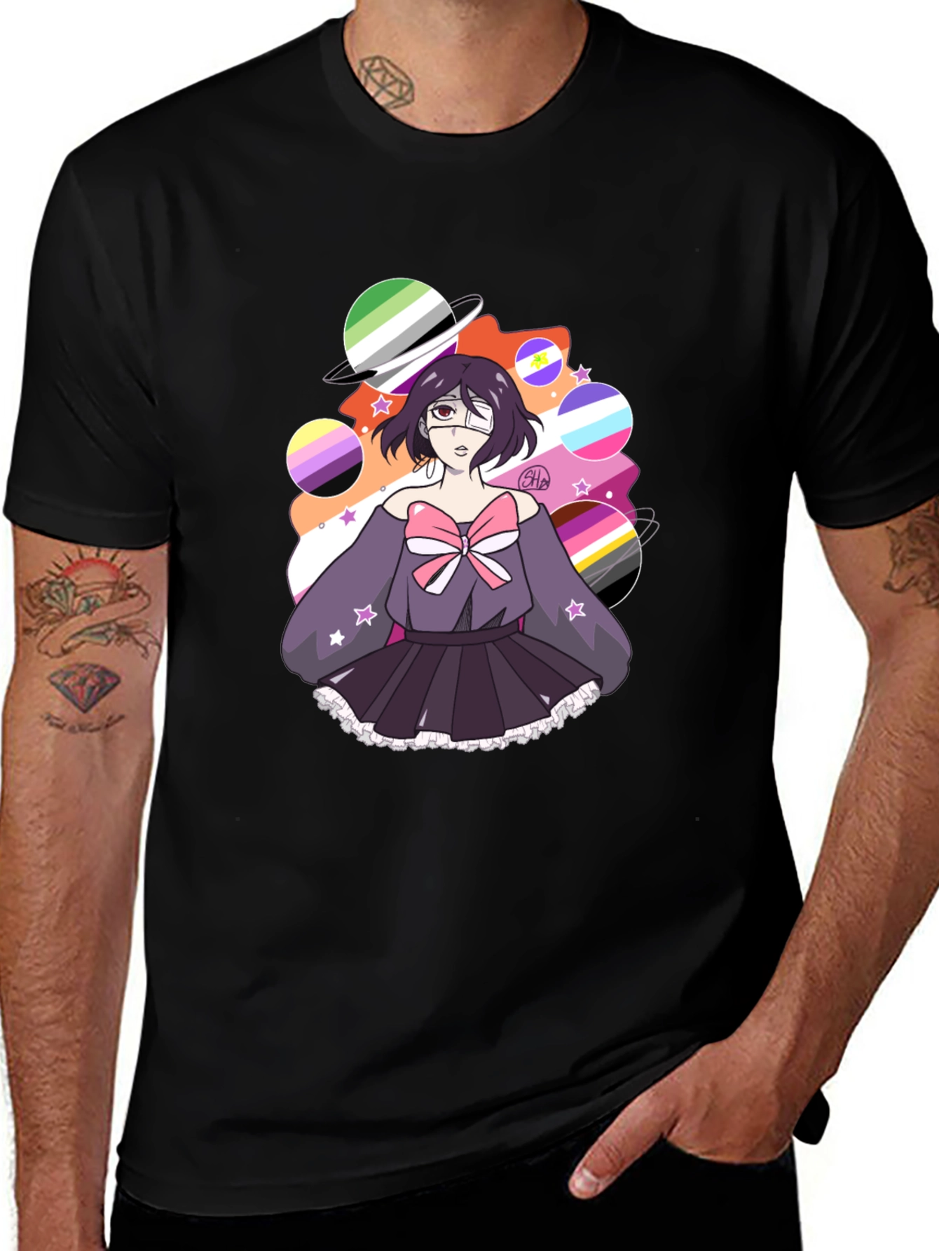 Variant 13 of LGBTQ+ Pride Anime Graphic T-Shirt