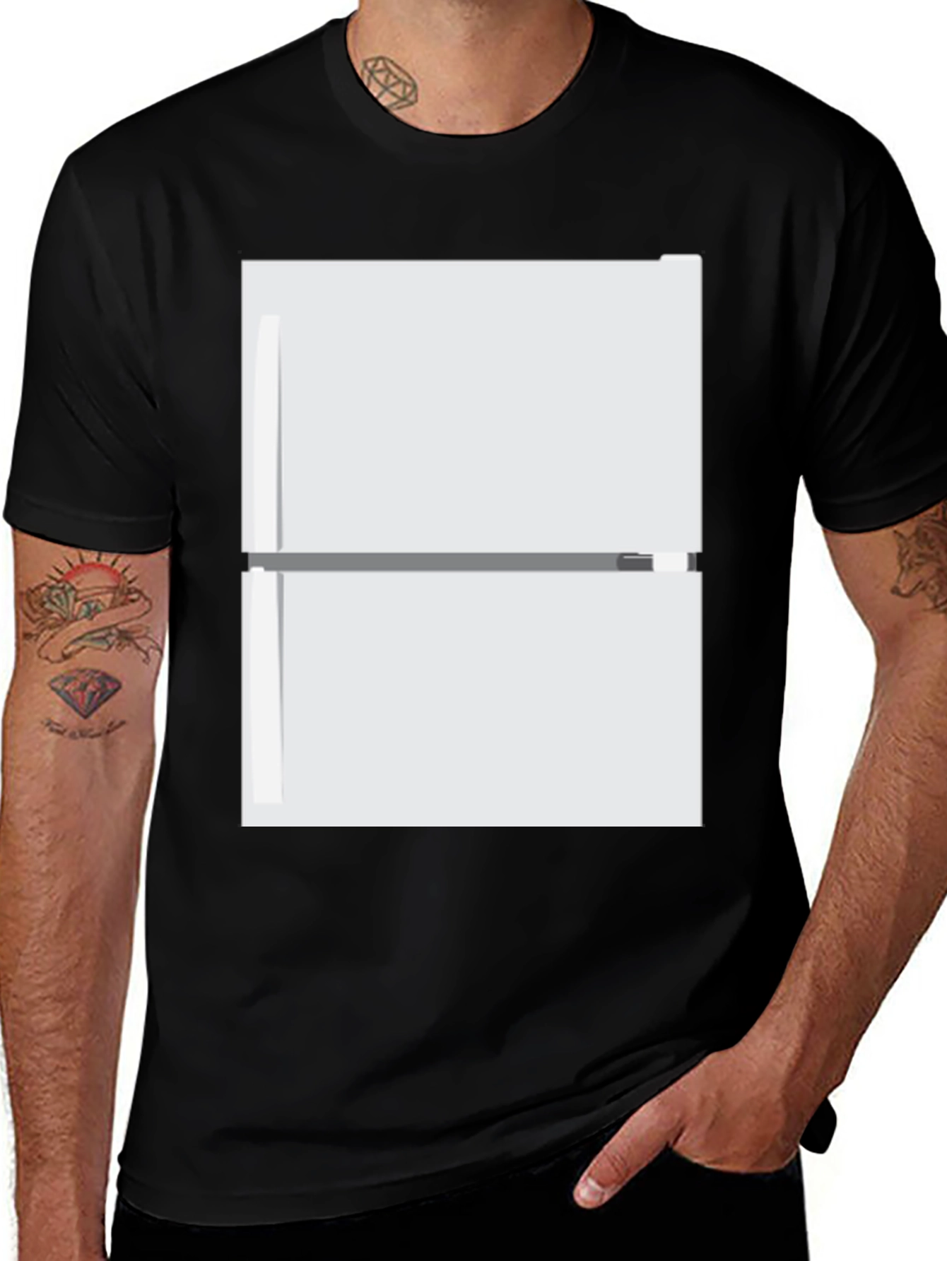 Black Novelty Refrigerator T-Shirt main image