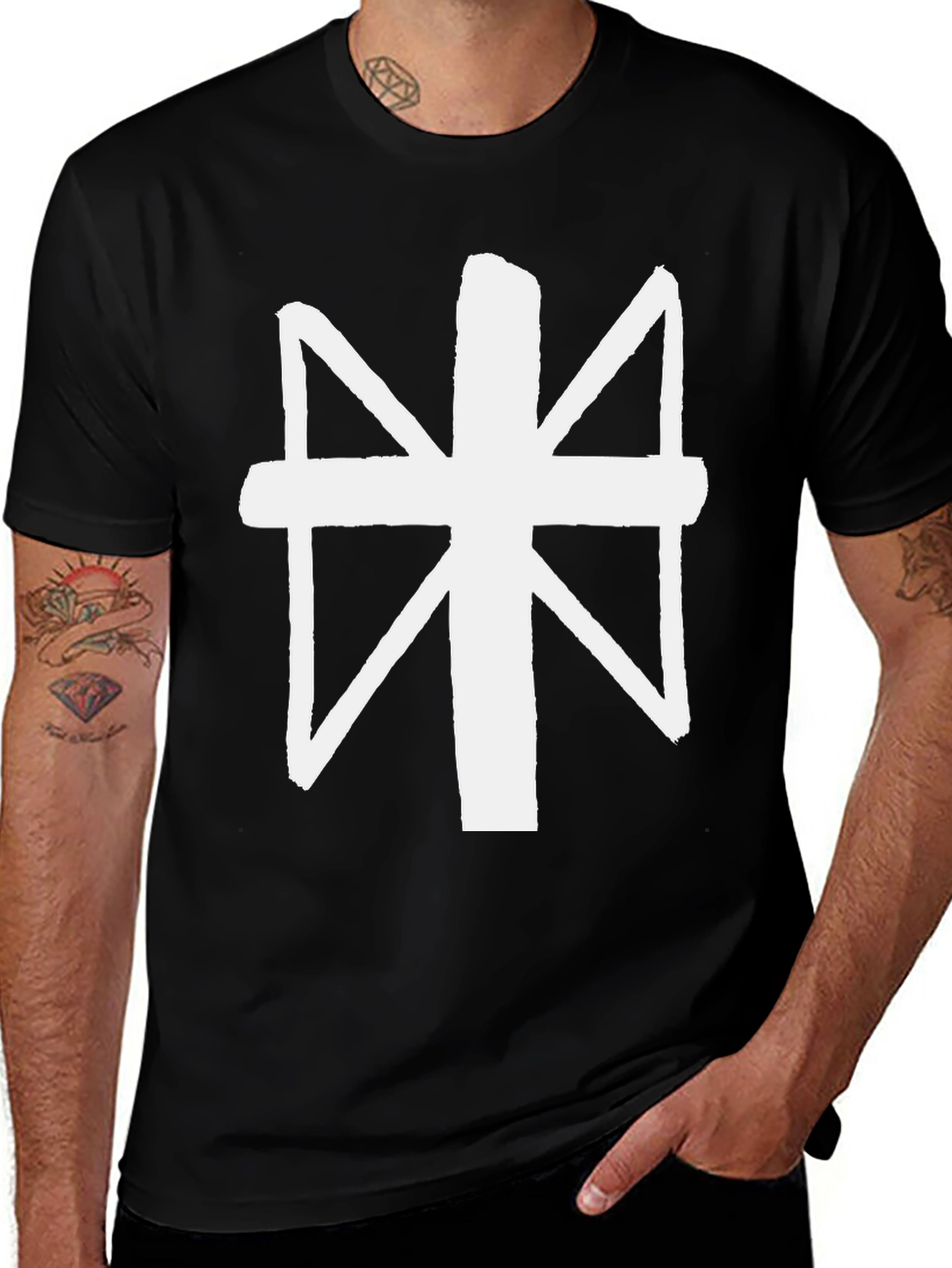 Variant 7 of Abstract Symbol Black T-Shirt
