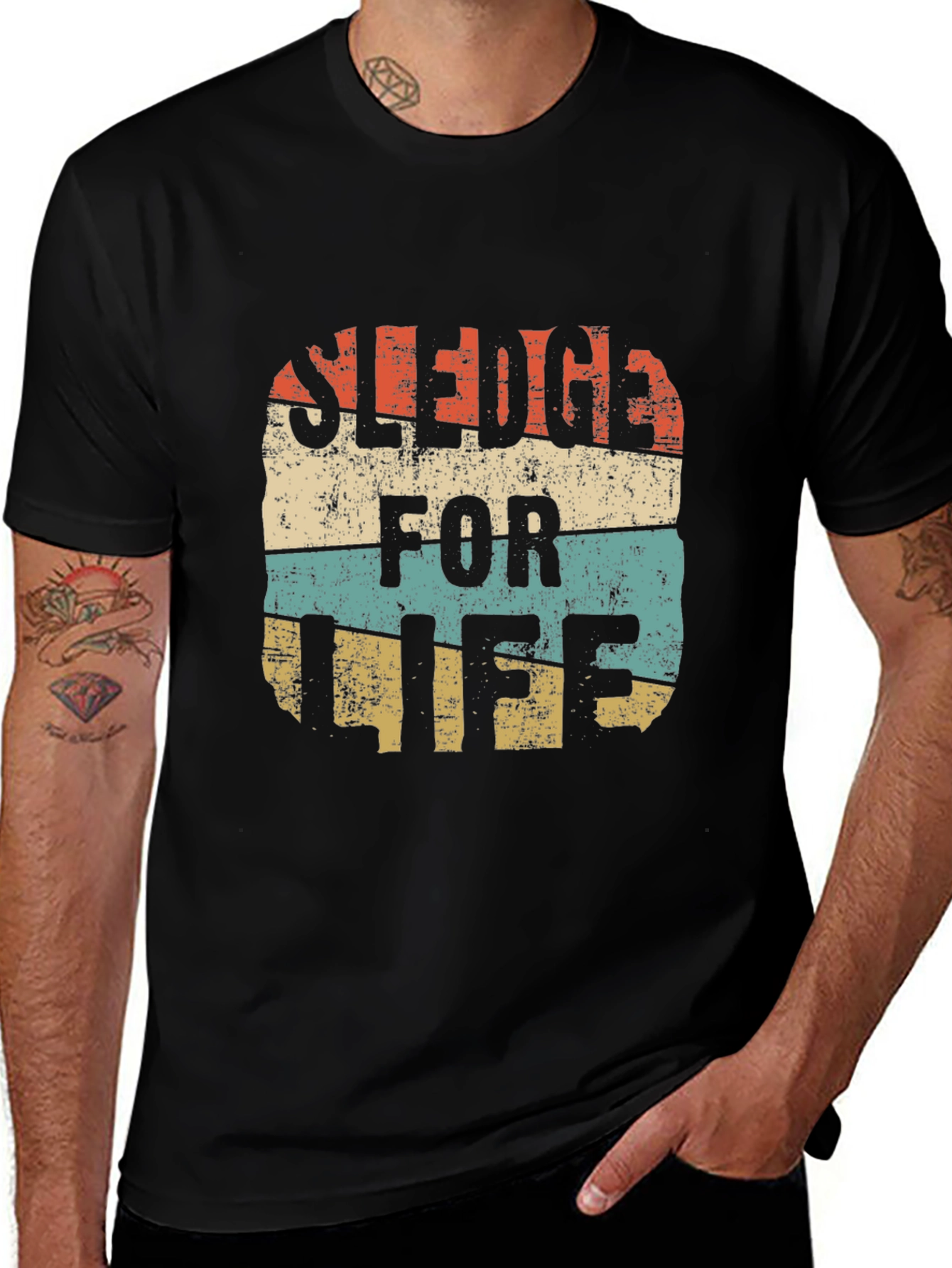 Variant 16 of Sledge For Life Vintage Style Graphic T-Shirt