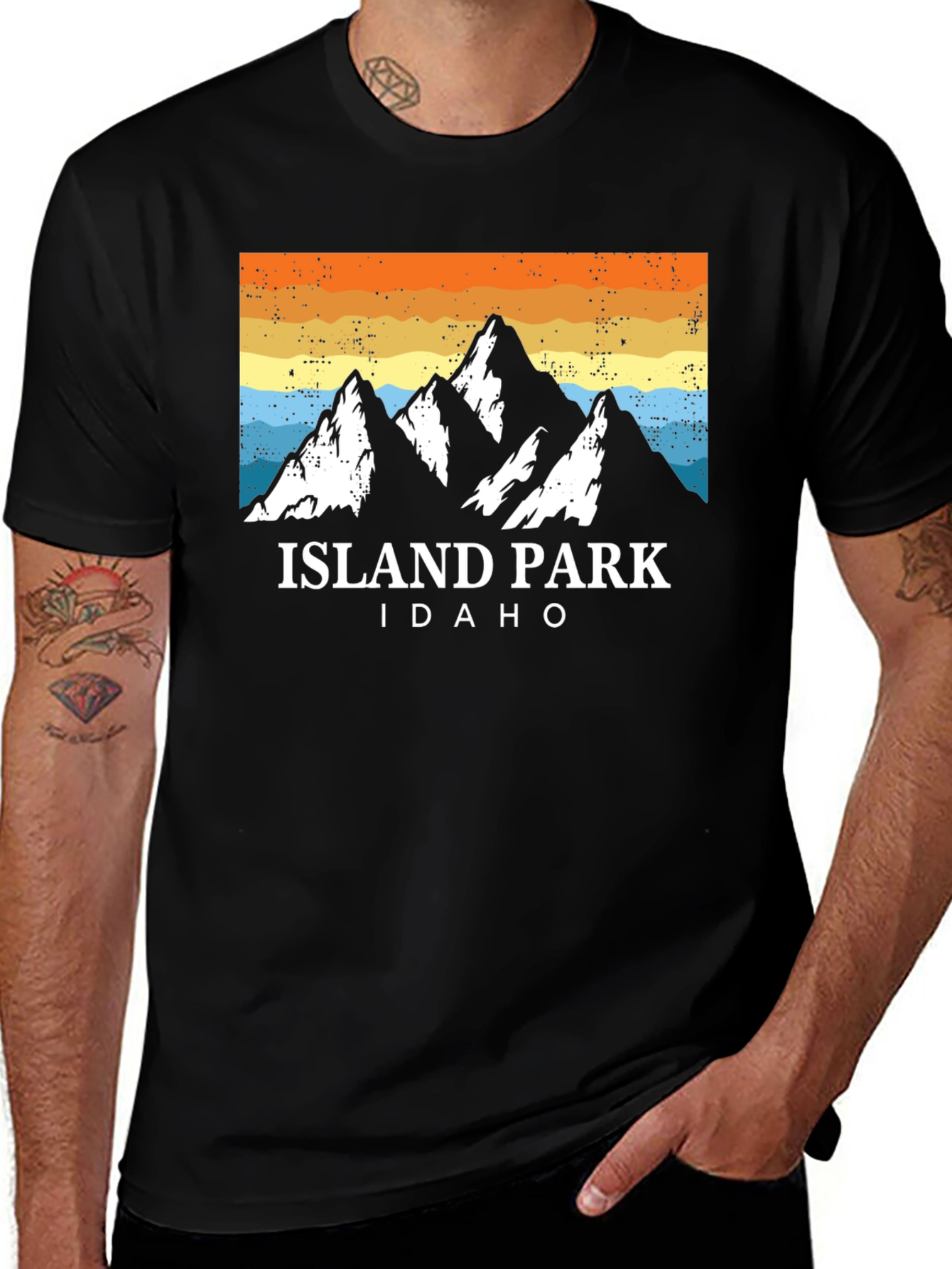 Variant 10 of Island Park Idaho Graphic Tee - Mountainscape Design