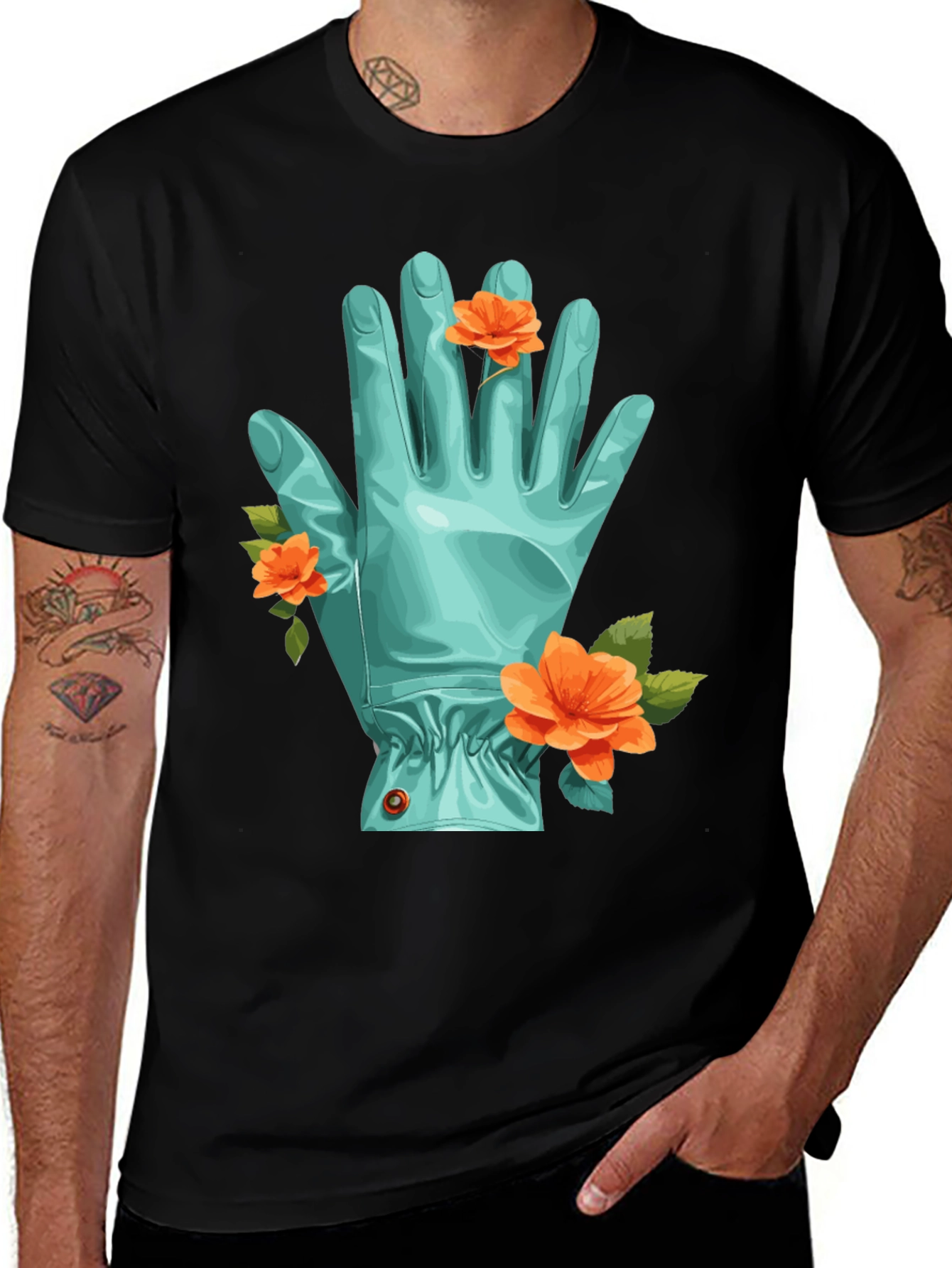 Variant 18 of Floral Garden Glove Graphic Tee