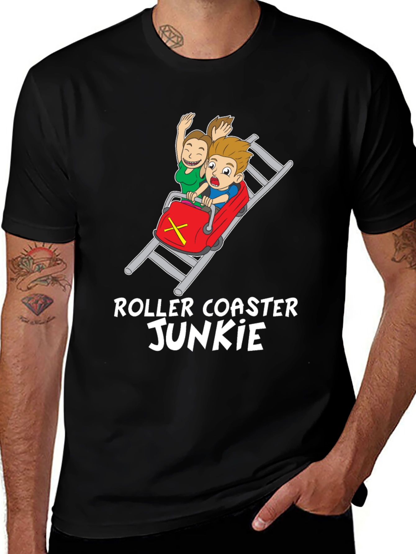 Variant 23 of Roller Coaster Junkie Graphic Tee
