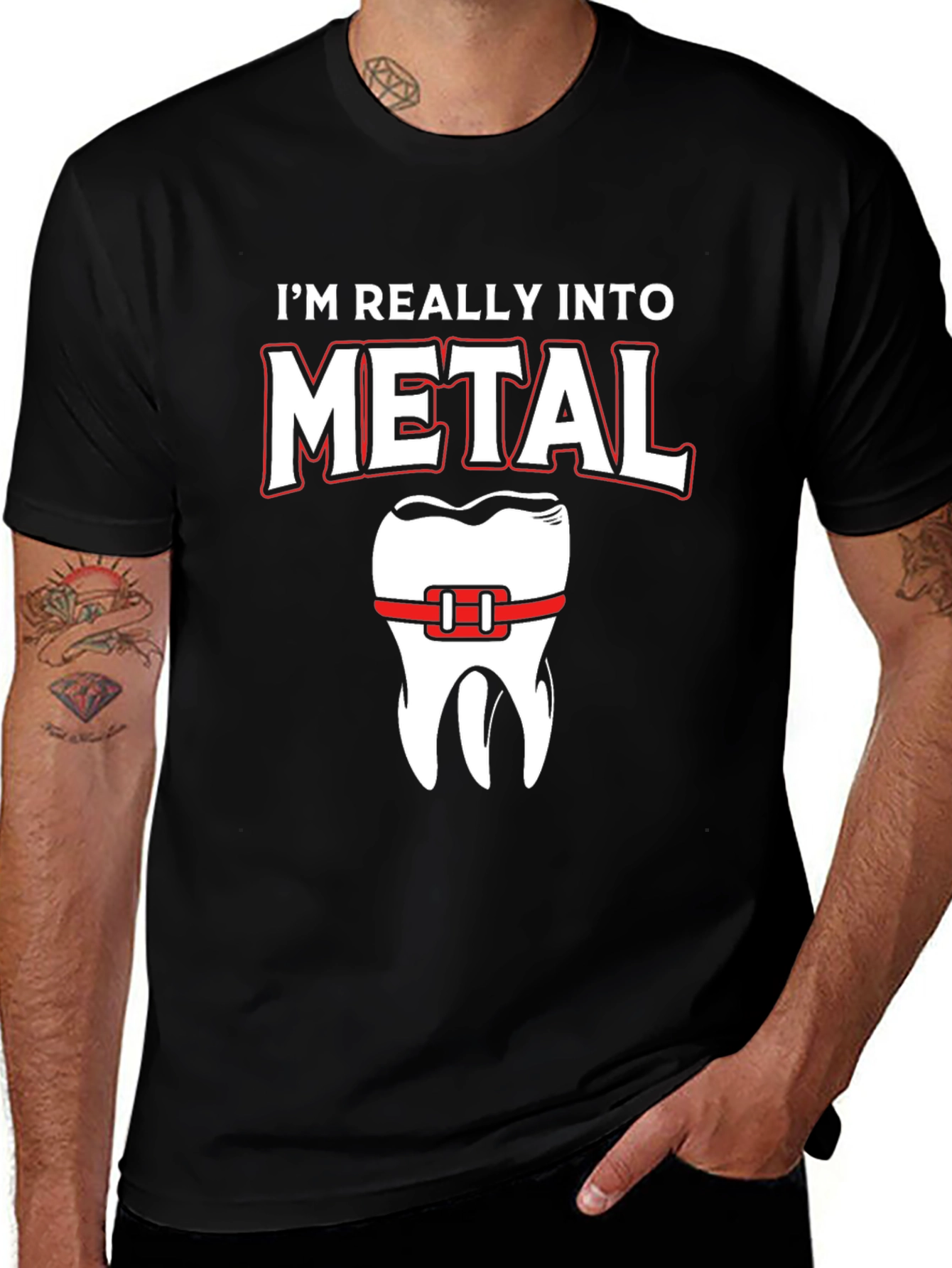 Variant 15 of I'm Really Into Metal Funny Orthodontist T-Shirt