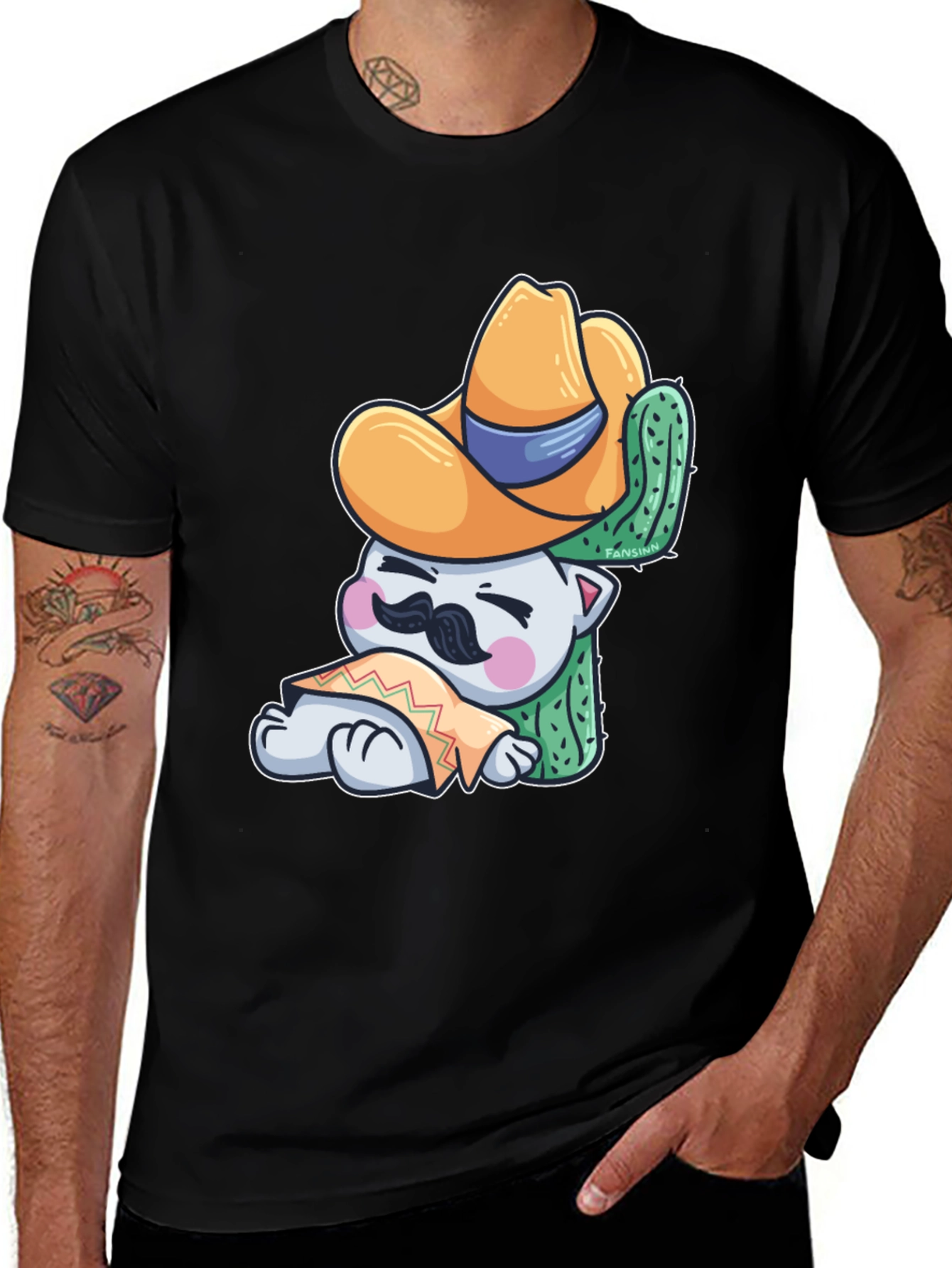 Variant 14 of Cute Cat in Sombrero Graphic T-Shirt