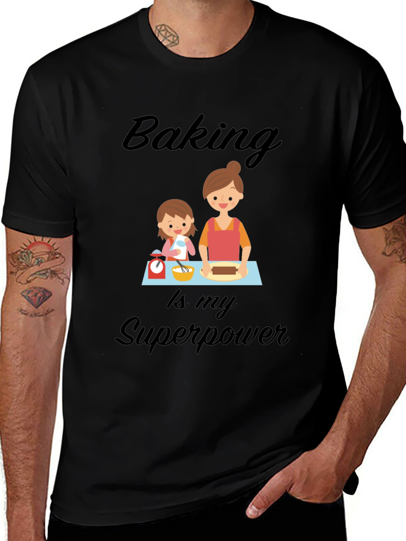 Variant 19 of Baking is My Superpower Black T-Shirt