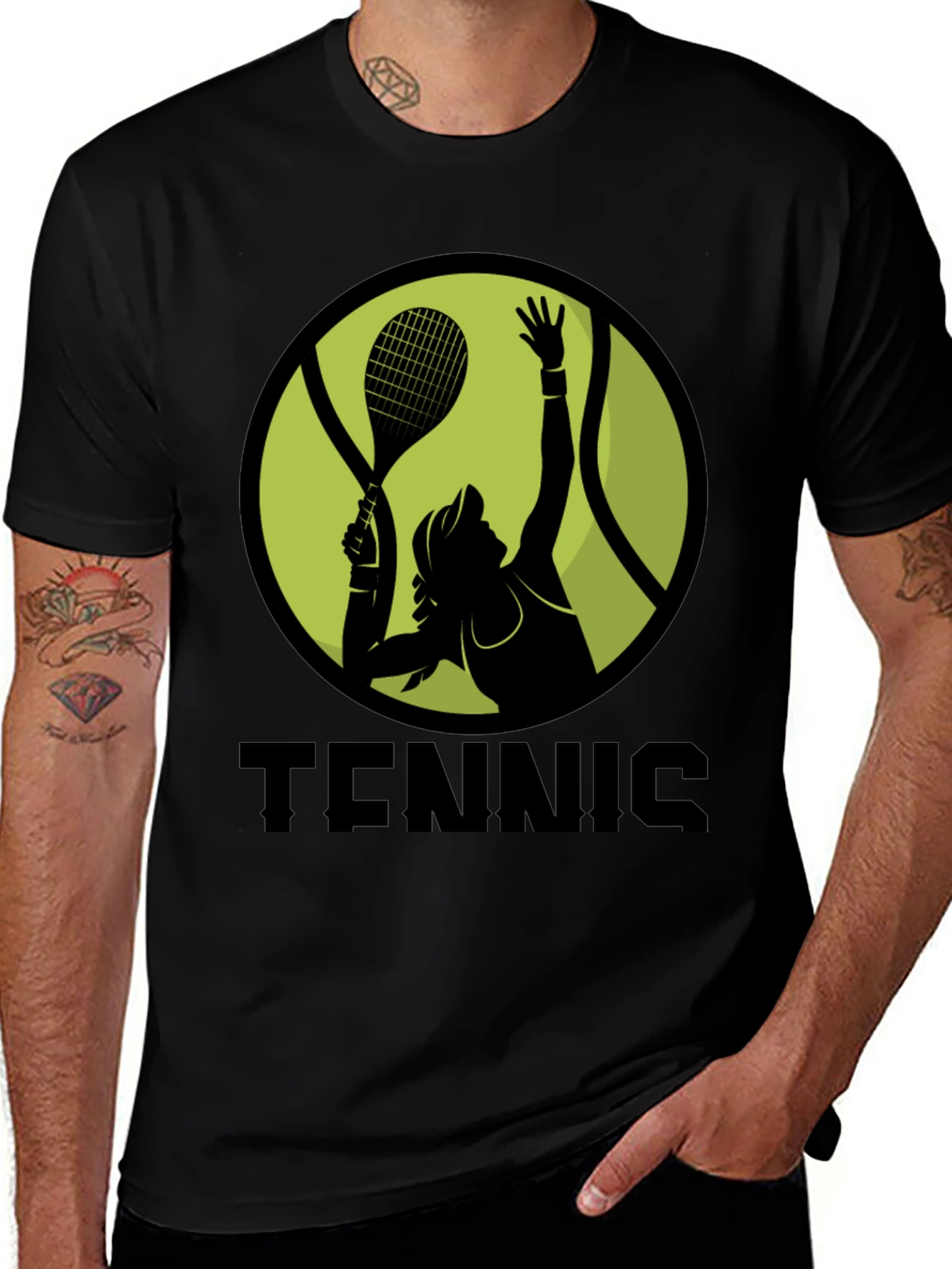 Tennis Player Graphic T-Shirt