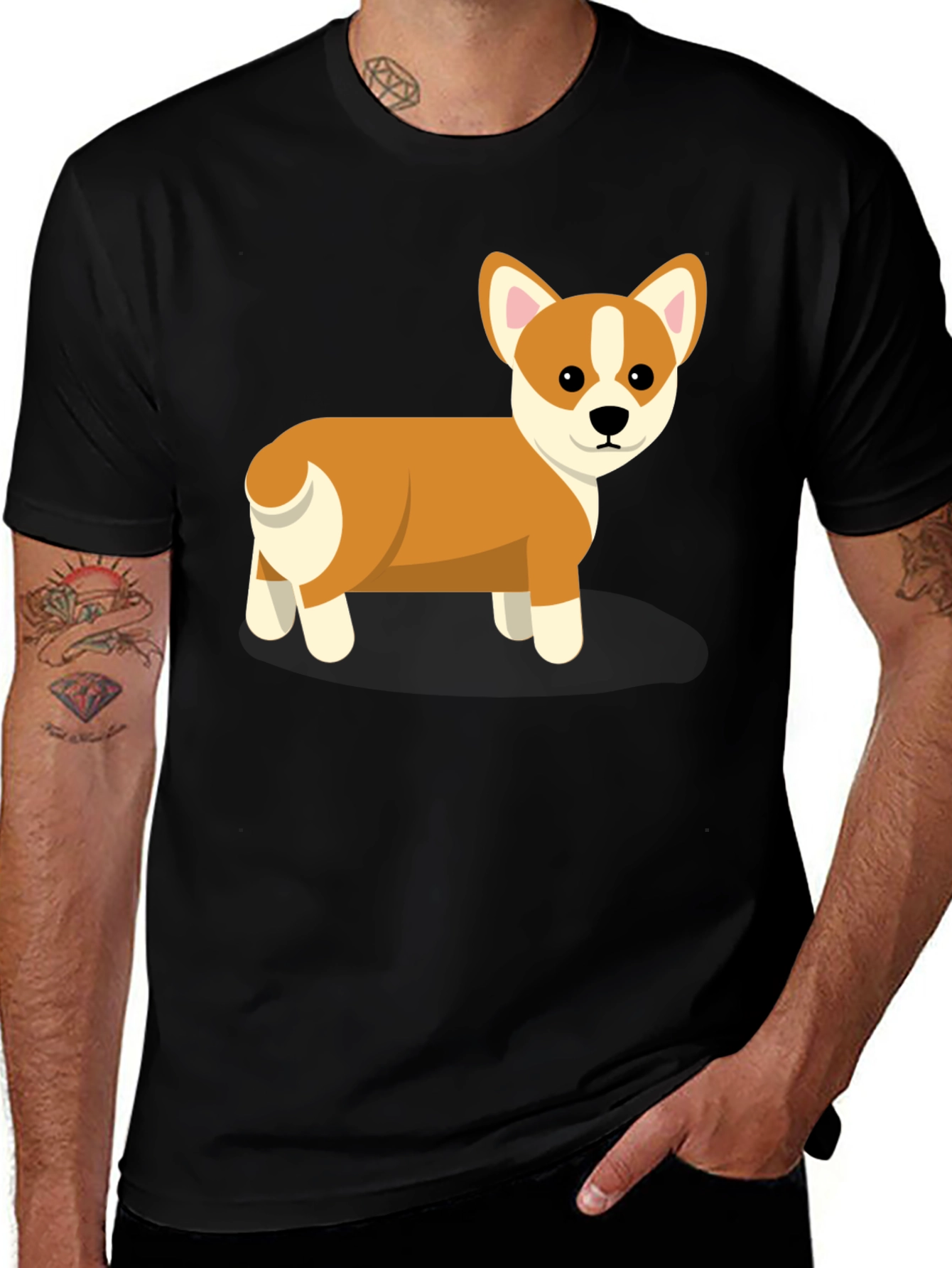 Variant 14 of Cute Corgi Dog Graphic T-Shirt