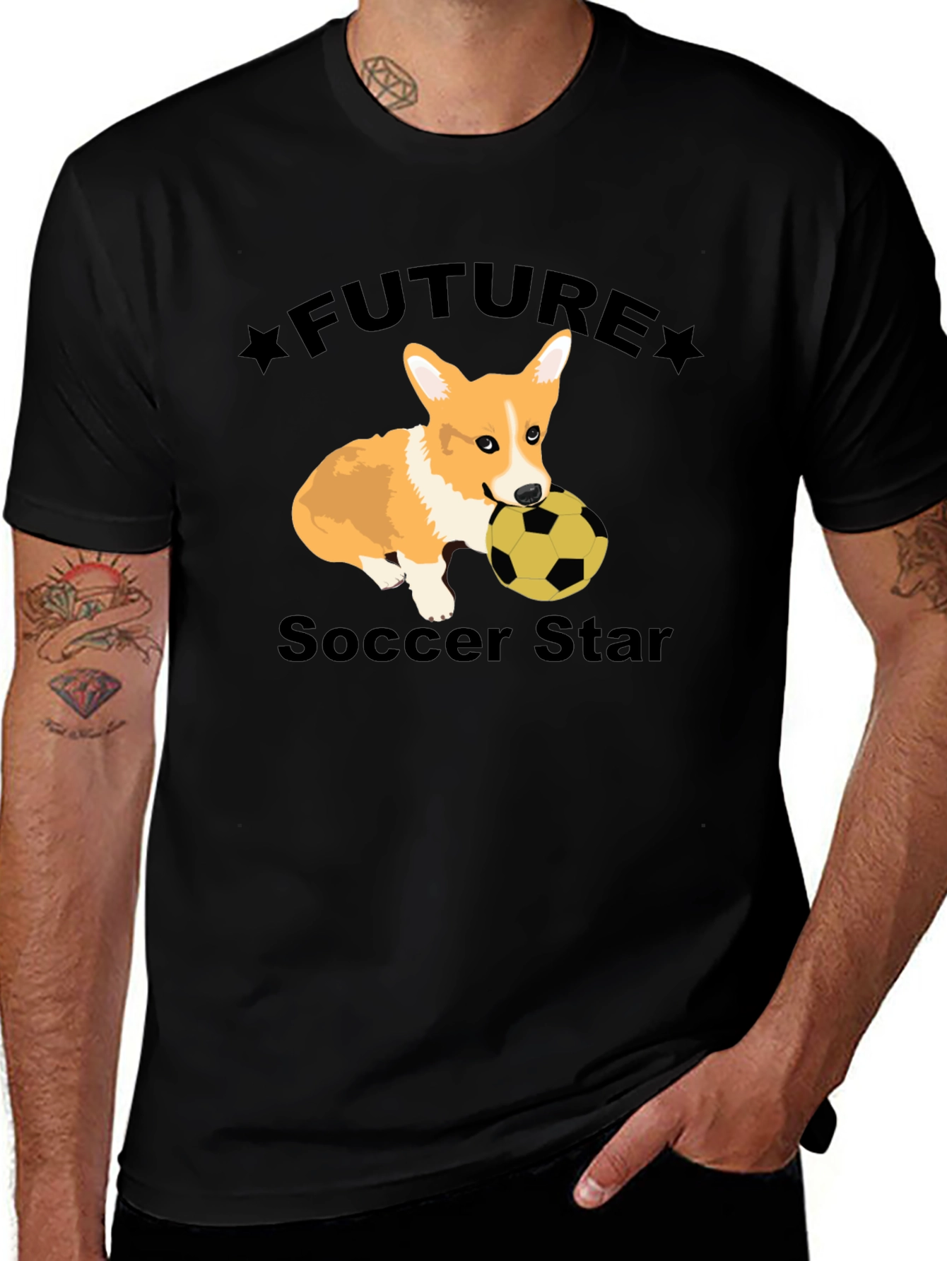 Variant 9 of Future Soccer Star Corgi T-Shirt
