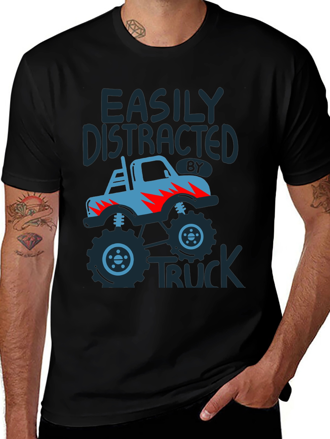 Variant 10 of Easily Distracted by Truck Graphic Tee