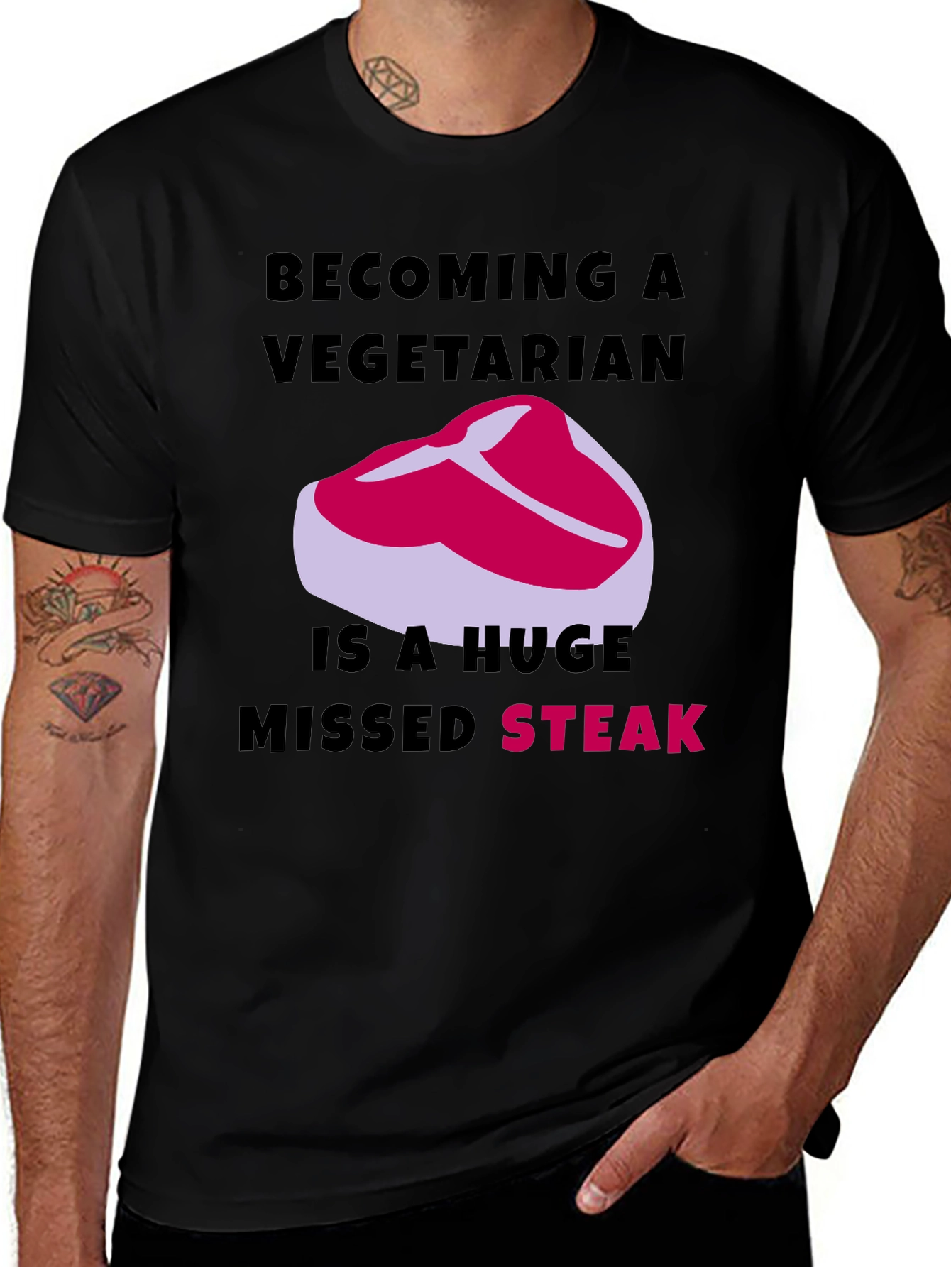 Variant 8 of Becoming A Vegetarian T-Shirt