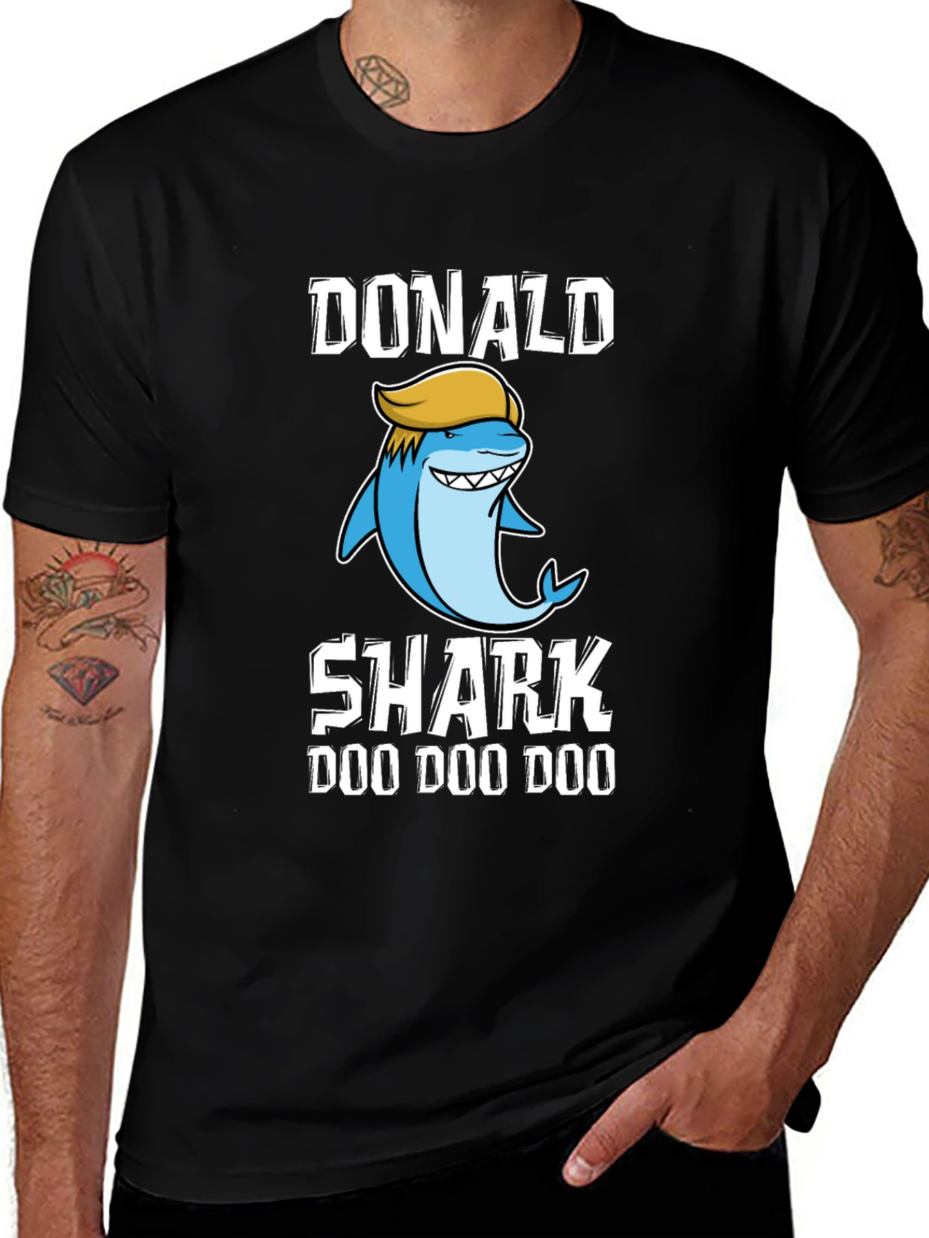 Variant 14 of Donald Shark T-Shirt - Doo Doo Doo