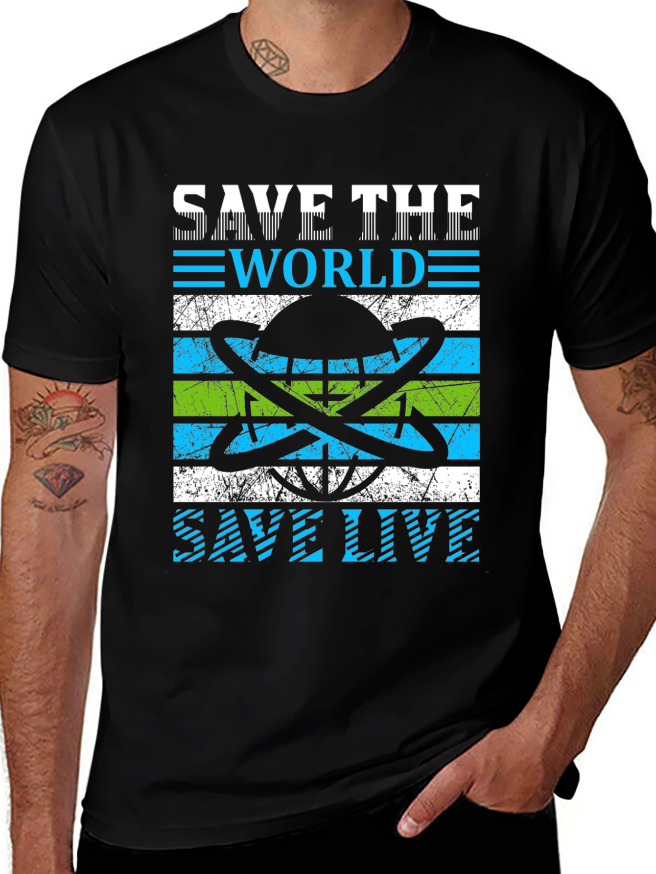 Variant 26 of Save The World Save Live Graphic Tee