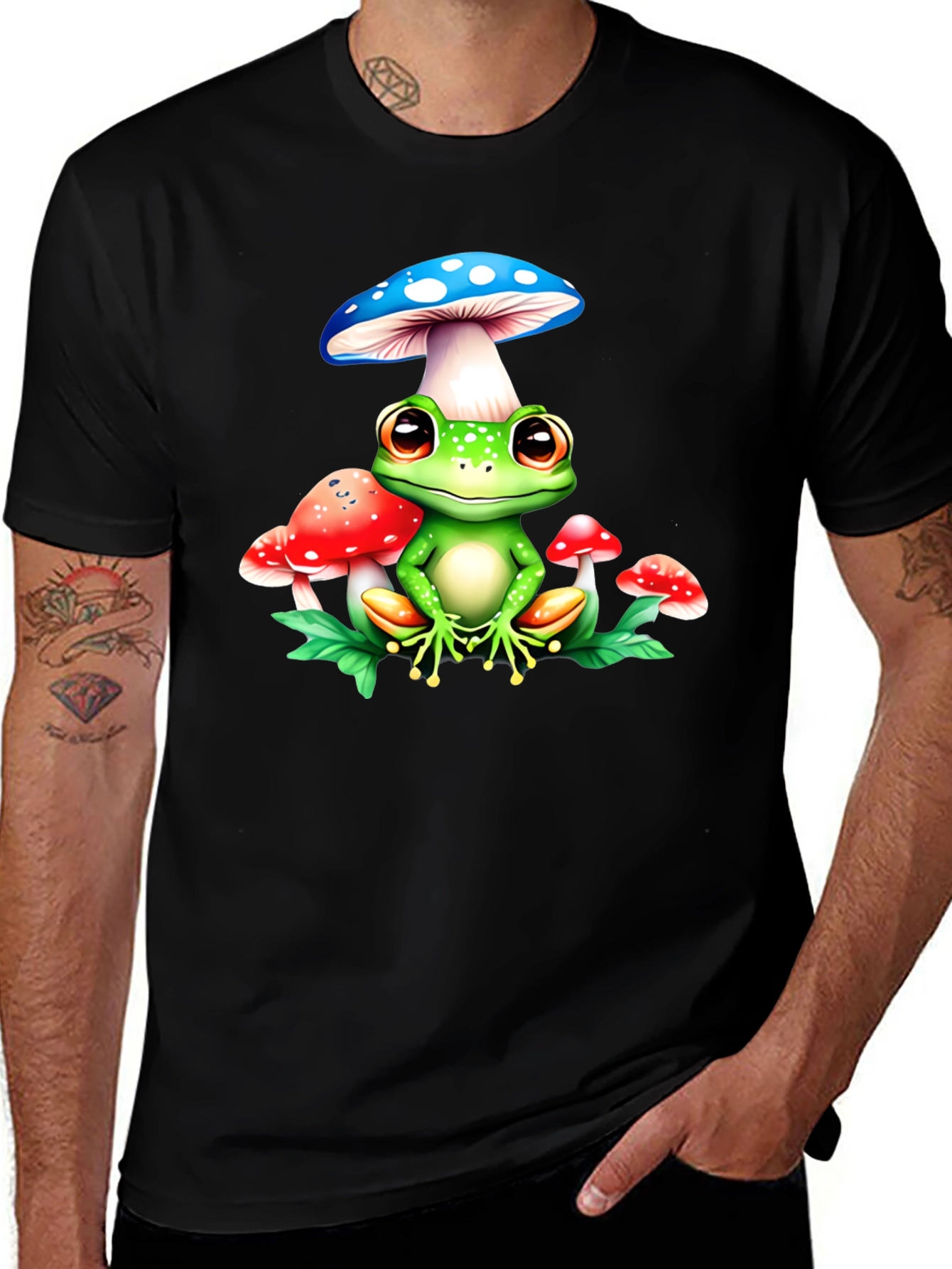 Variant 10 of Frog & Mushroom Graphic T-Shirt