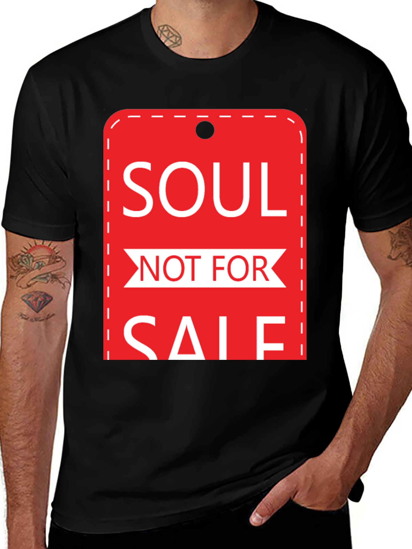 Variant 15 of Soul Not For Sale Graphic Black T-Shirt