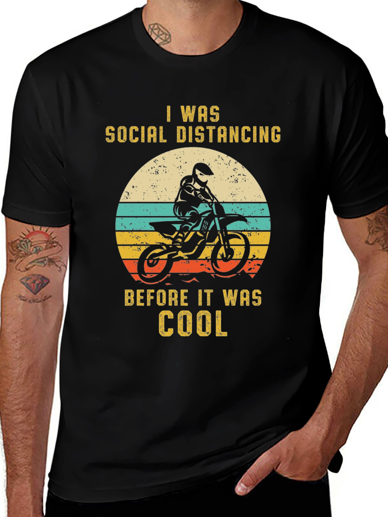 Variant 6 of Social Distancing Motocross Graphic Tee