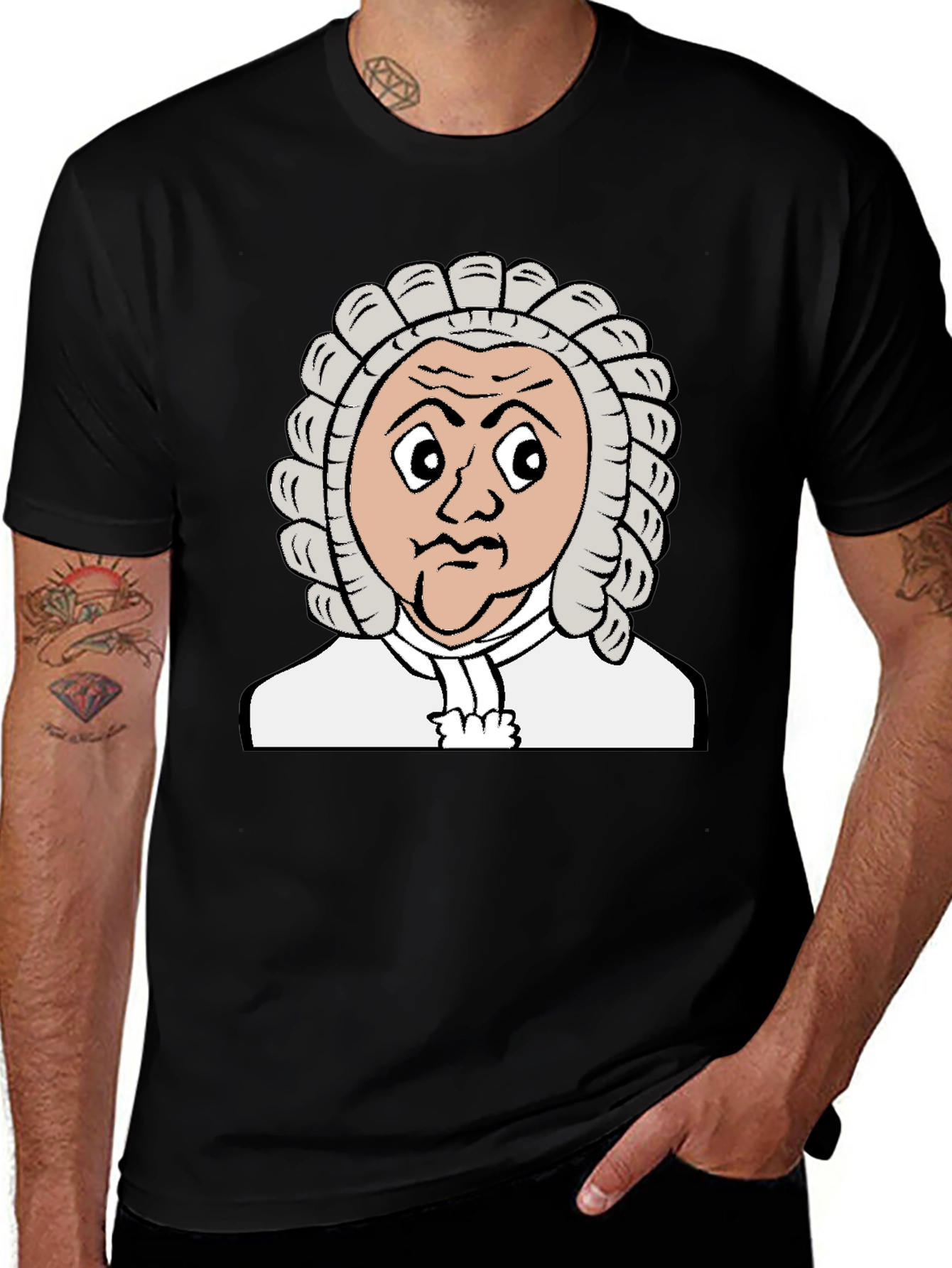 Variant 15 of Bach Graphic Print Black T-Shirt