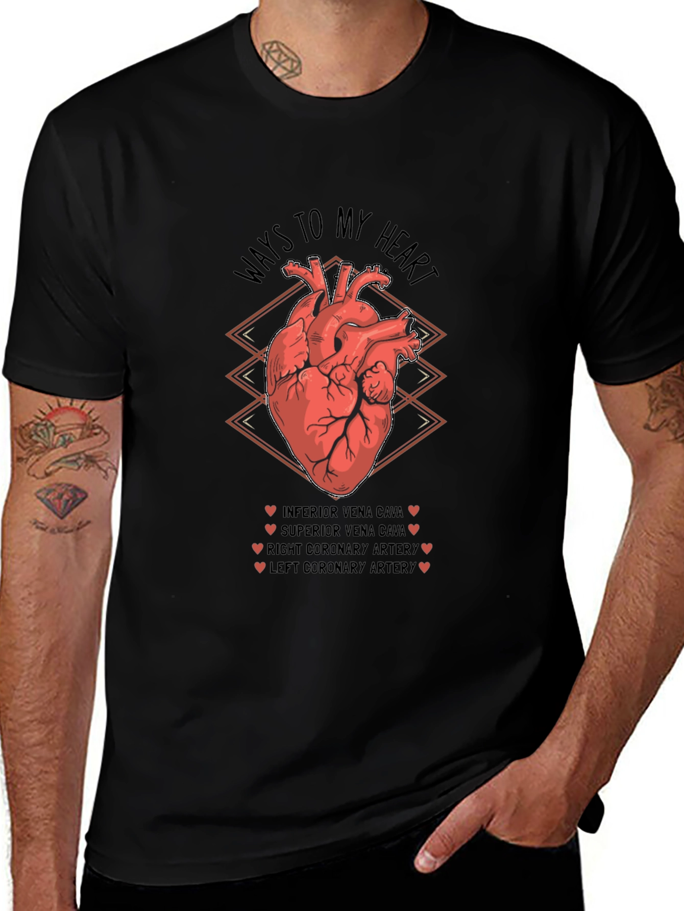 Variant 7 of Ways To My Heart Anatomy T-Shirt