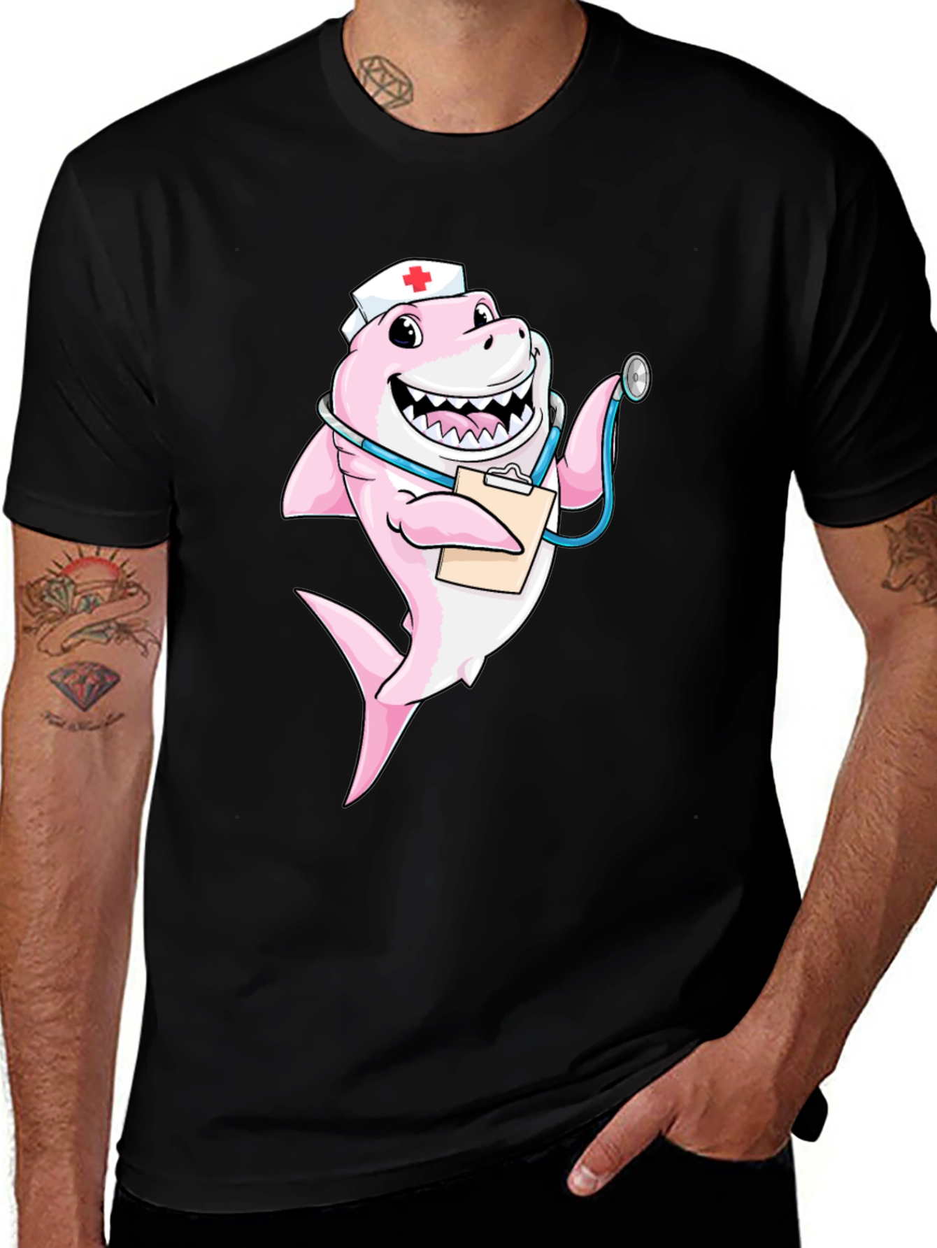 Variant 5 of Nurse Shark T-Shirt - Funny Cartoon Graphic Tee