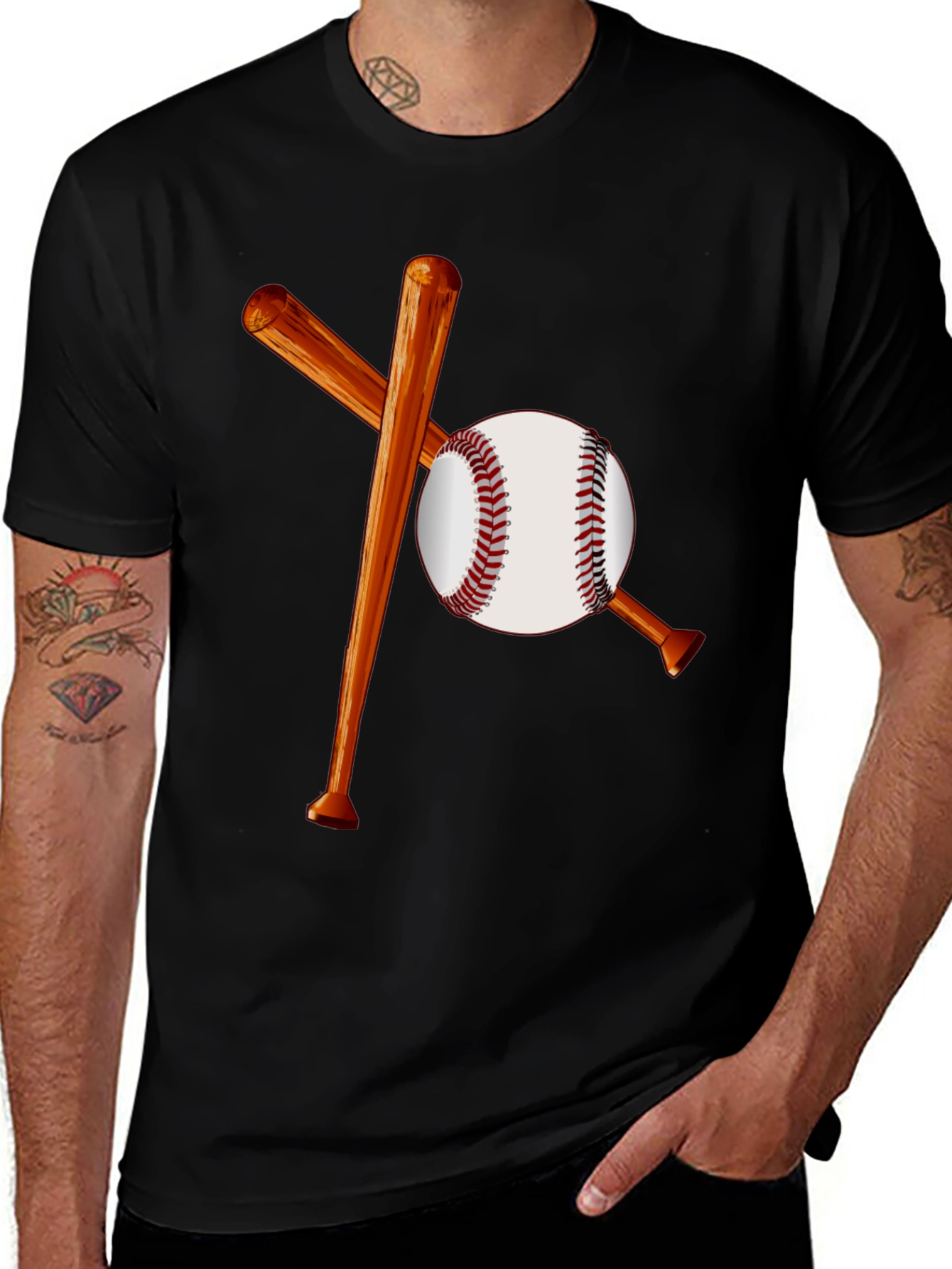 Variant 25 of Baseball Bats and Ball Graphic Tee
