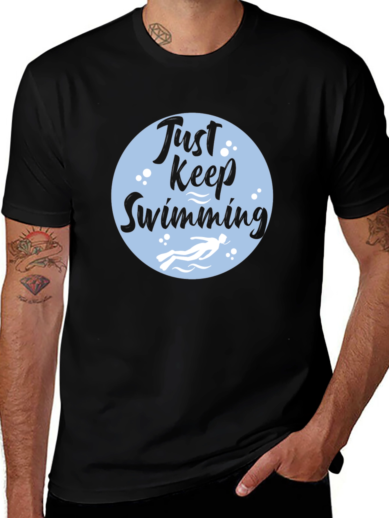 Variant 16 of Just Keep Swimming Graphic Tee - Comfort Fit