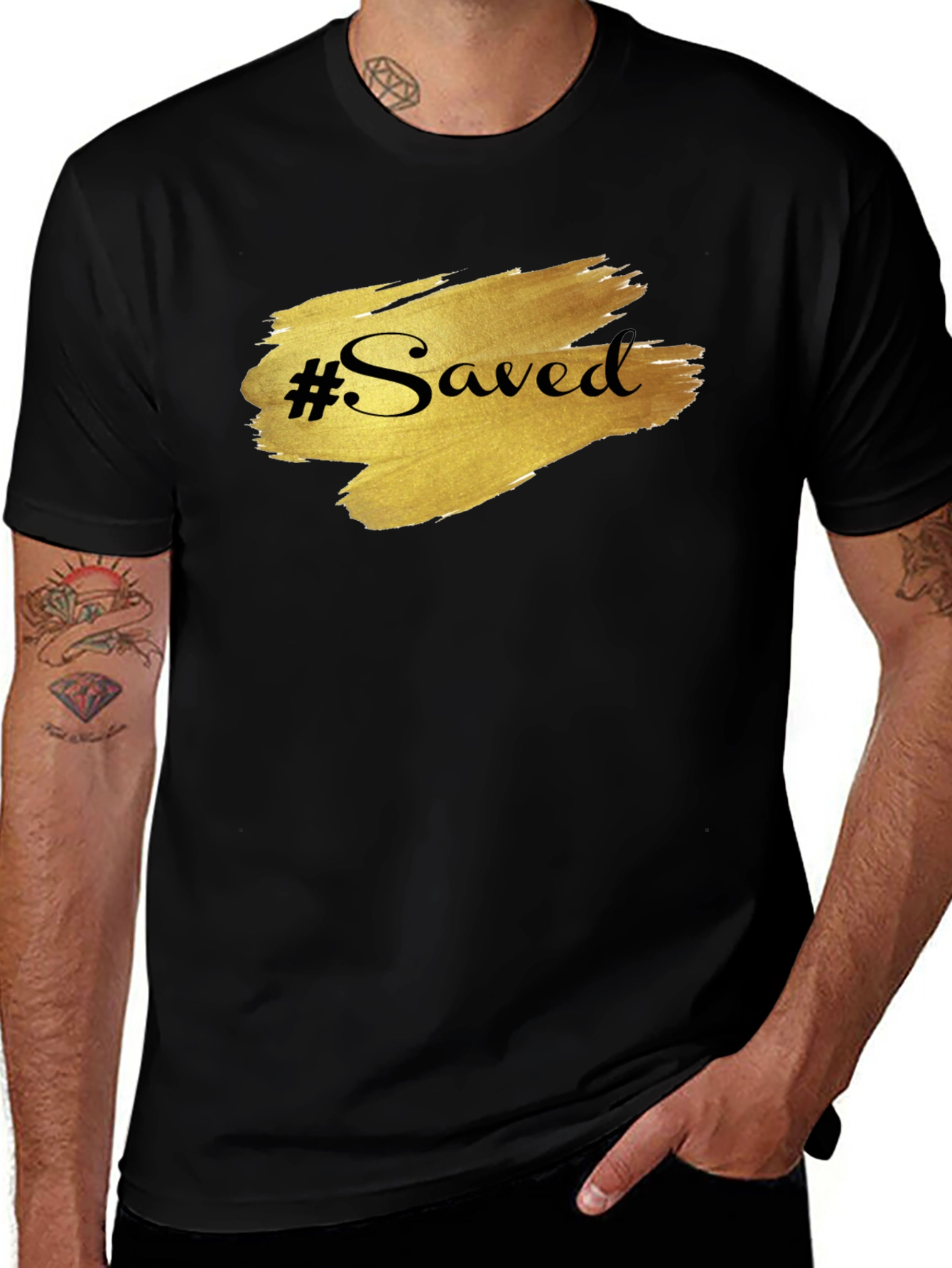 Variant 24 of #Saved Graphic Tee - Stylish Christian Apparel