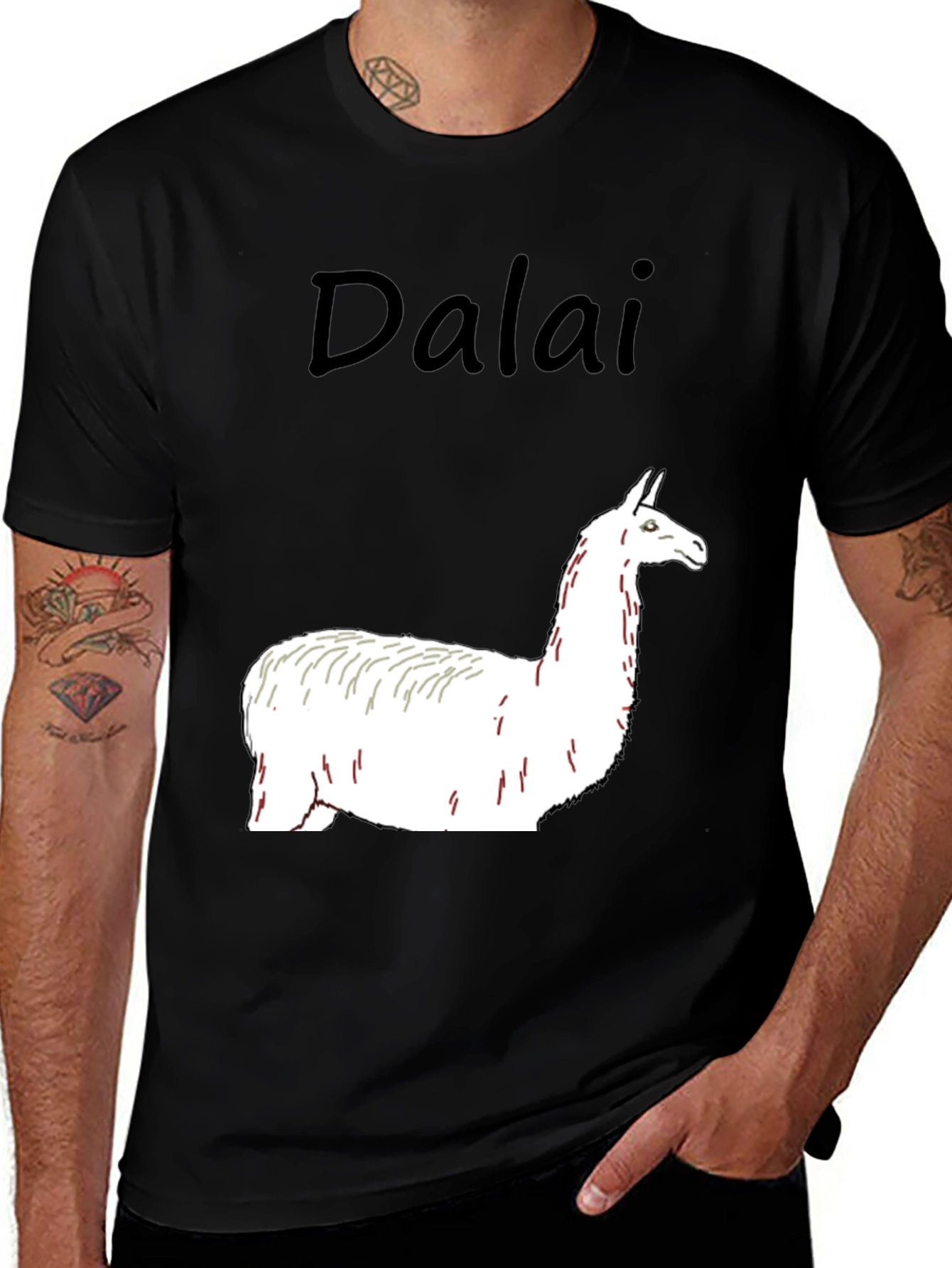 Variant 3 of Dalai Llama T-Shirt - Soft Cotton Graphic Tee