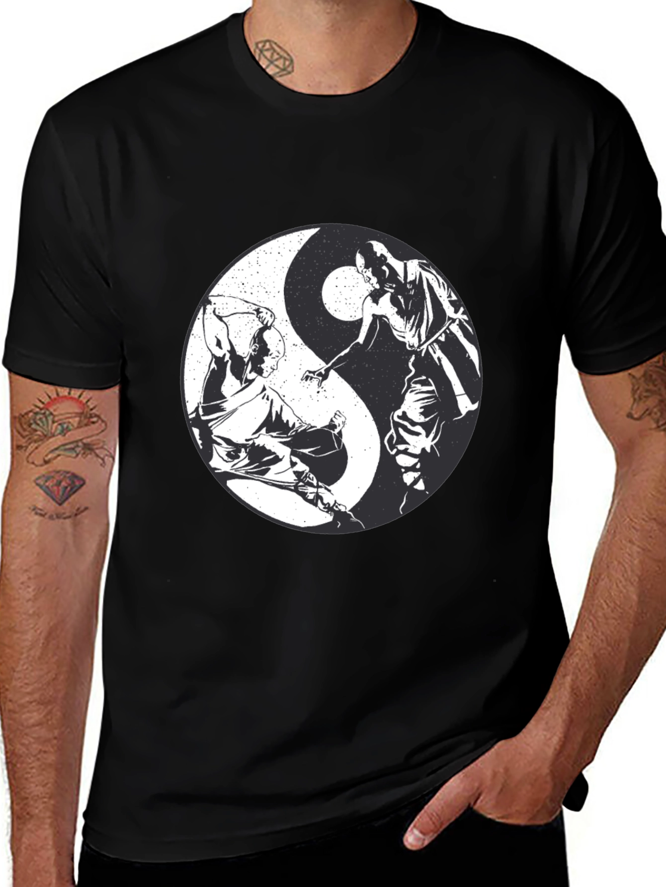 Variant 28 of Yin Yang Martial Arts Black T-Shirt