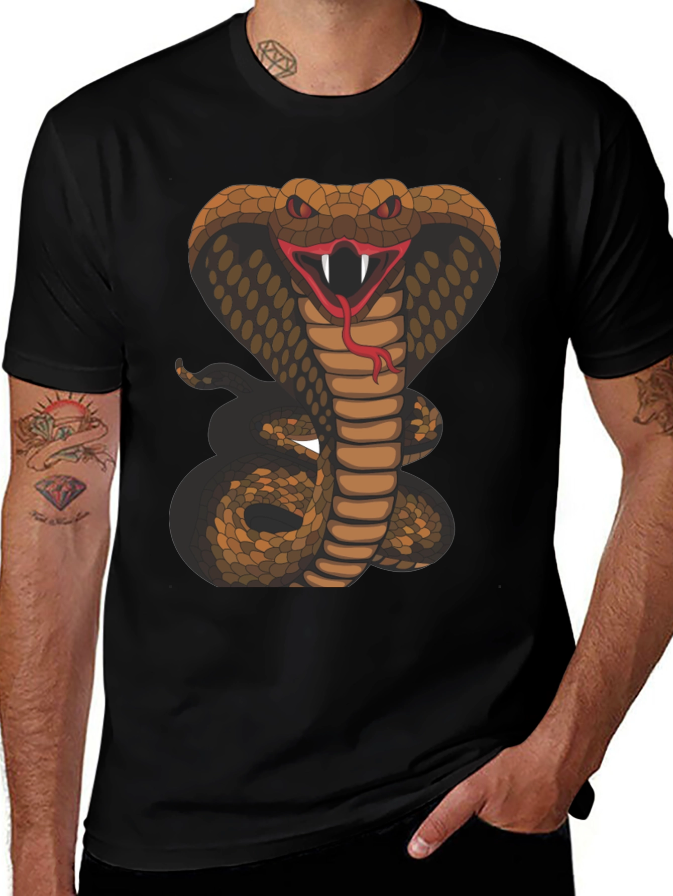 Cobra Graphic T-Shirt - Men's Black Tee