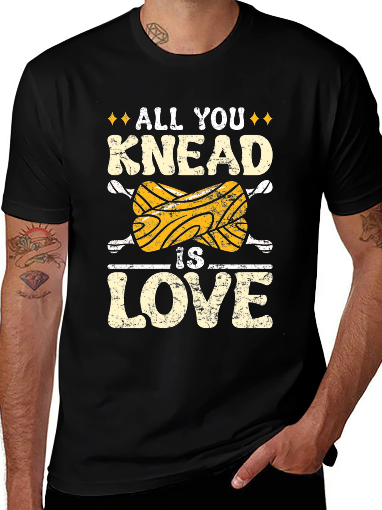 Black All You Knead Is Love T-Shirt main image
