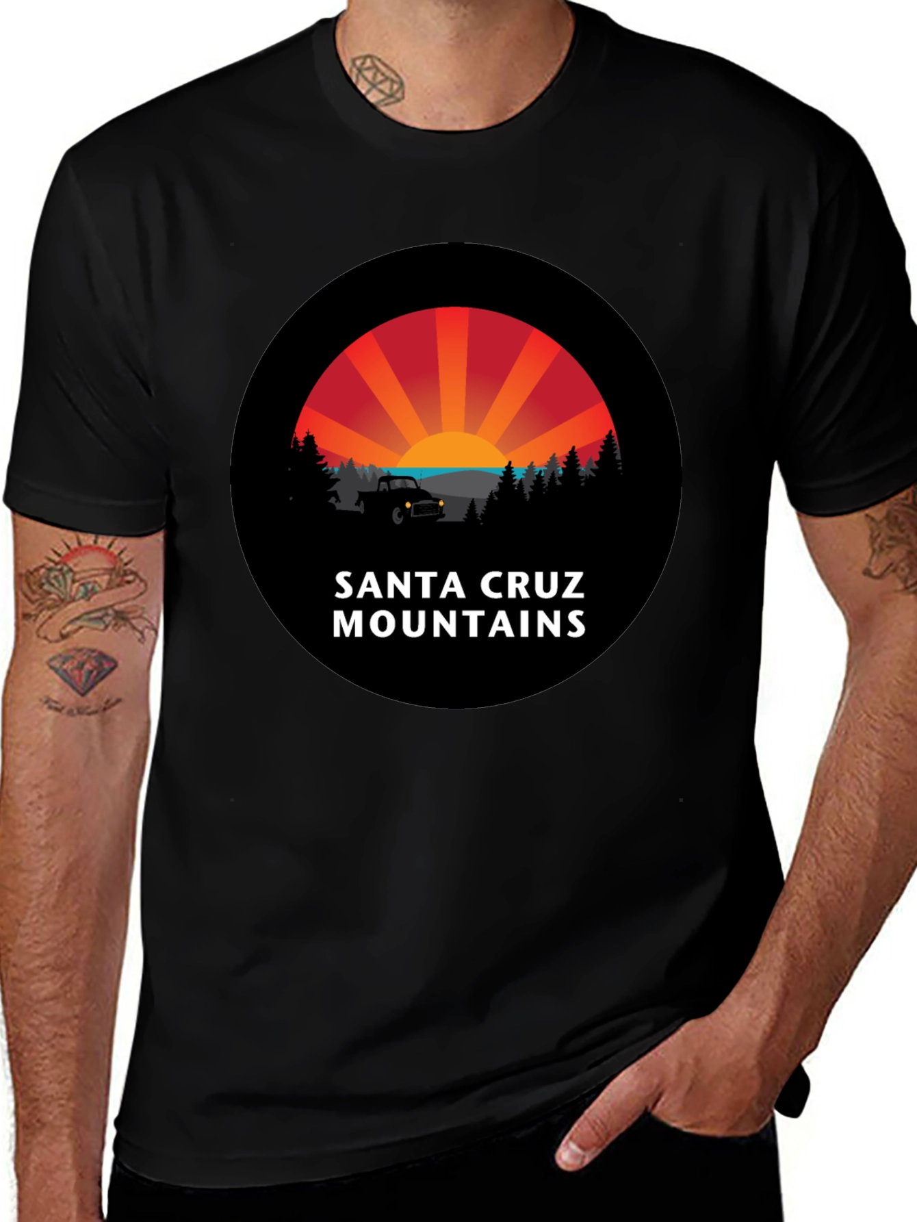 Variant 26 of Santa Cruz Mountains T-Shirt - Graphic Tee
