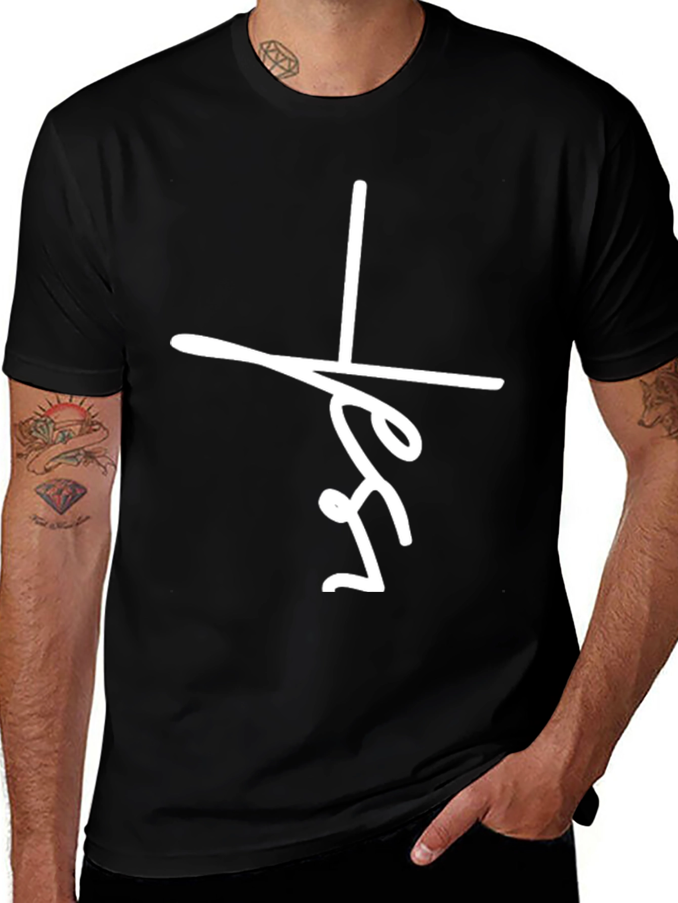 Variant 8 of Yes T-Shirt - Modern Minimalist Design - Black