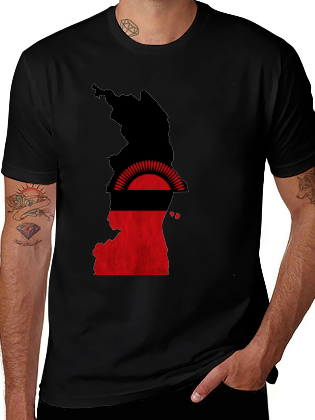 Malawi Flag Graphic T-Shirt