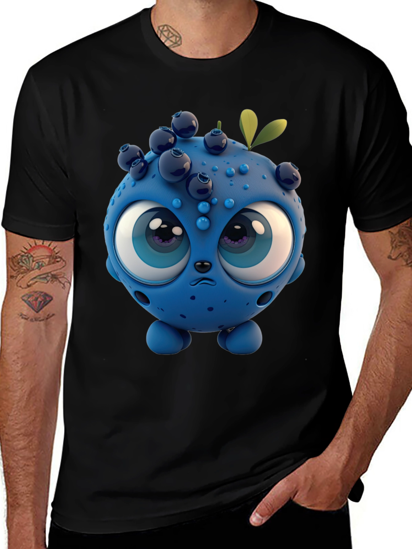 Variant 10 of Blueberry Character Graphic Print Tee
