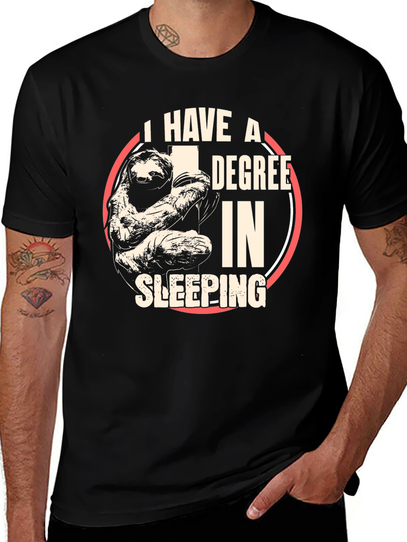 Variant 22 of Sloth Degree Sleeping T-Shirt - Funny & Comfortable 