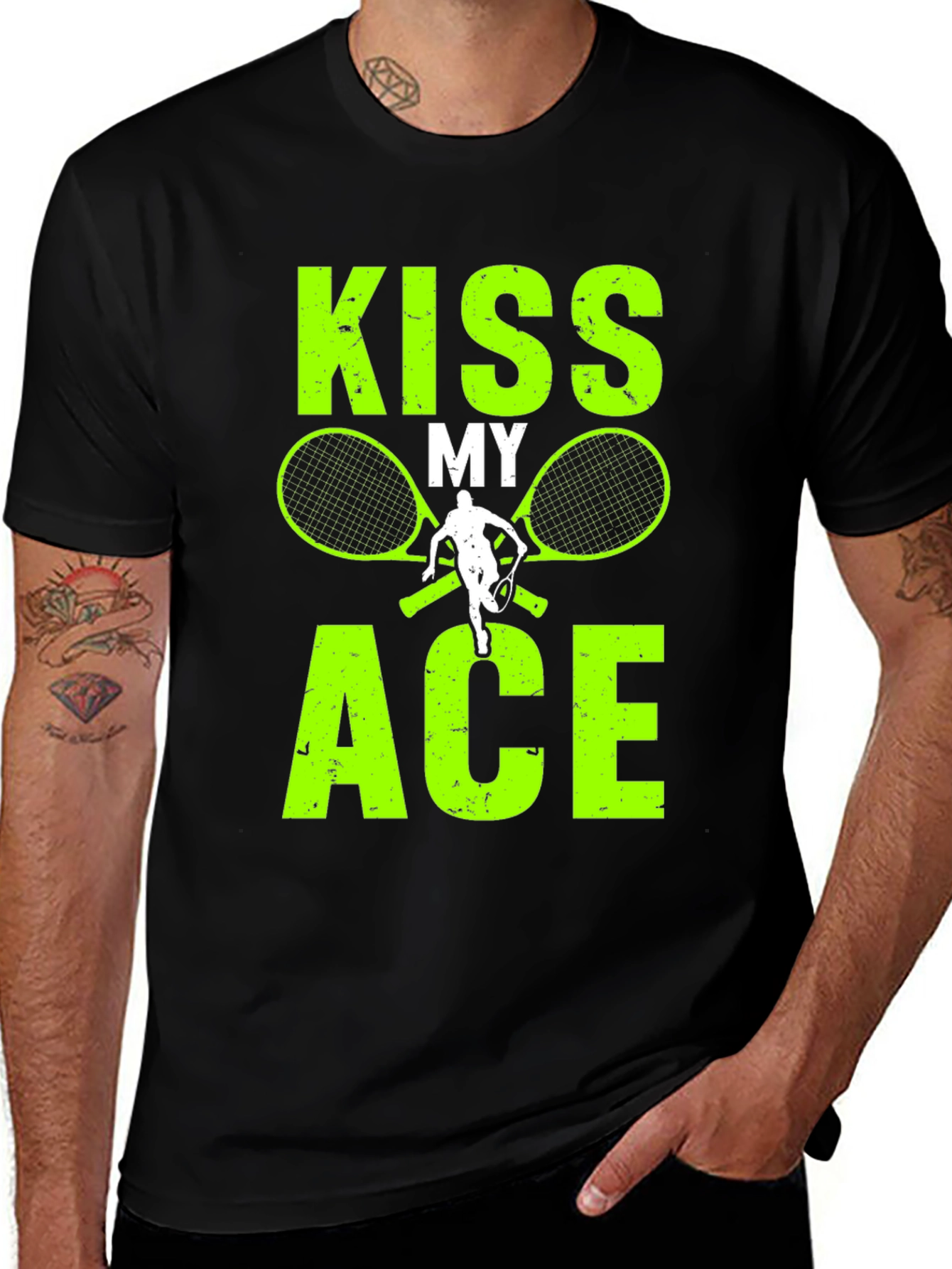 Kiss My Ace Tennis T-Shirt - Novelty Design