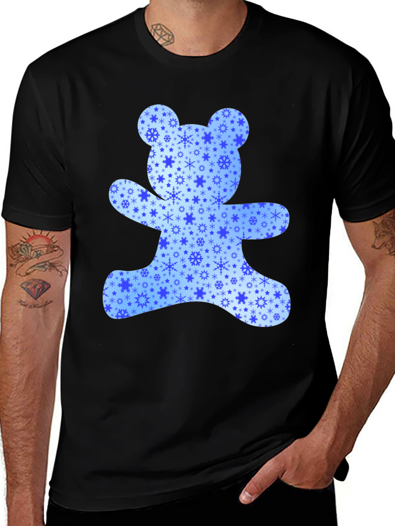 Variant 27 of Winter Bear T-Shirt - Snowflake Design