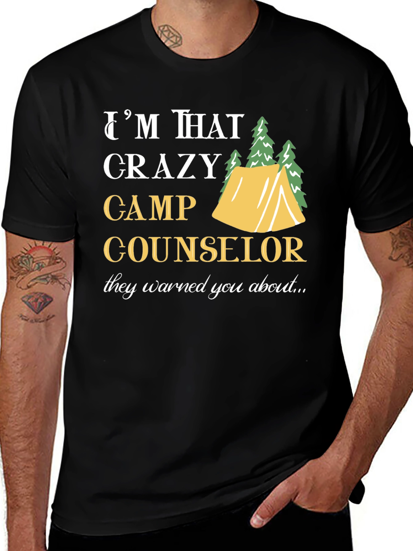 Variant 27 of Crazy Camp Counselor T-Shirt - Camping Humor Tee