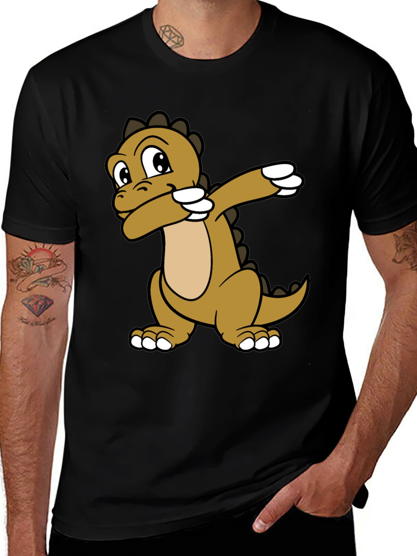Variant 18 of Dabbing Dinosaur Graphic T-Shirt - Fun & Stylish Tee