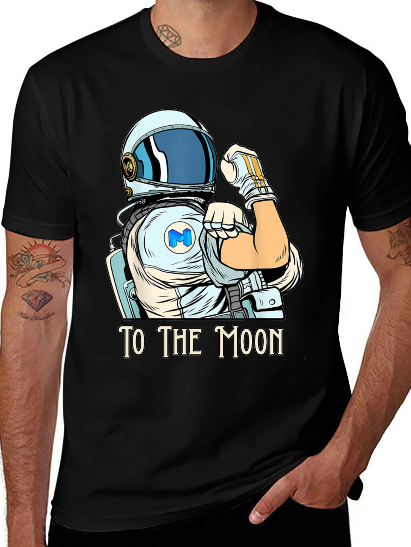 Variant 8 of To the Moon Astronaut Graphic T-Shirt